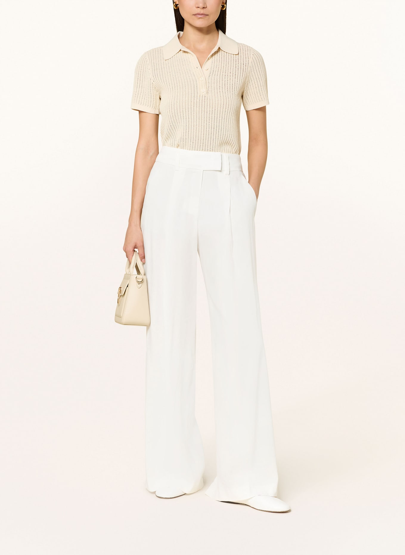 SEDUCTIVE Marlenehose CHRISSY mit Leinen: ECRU