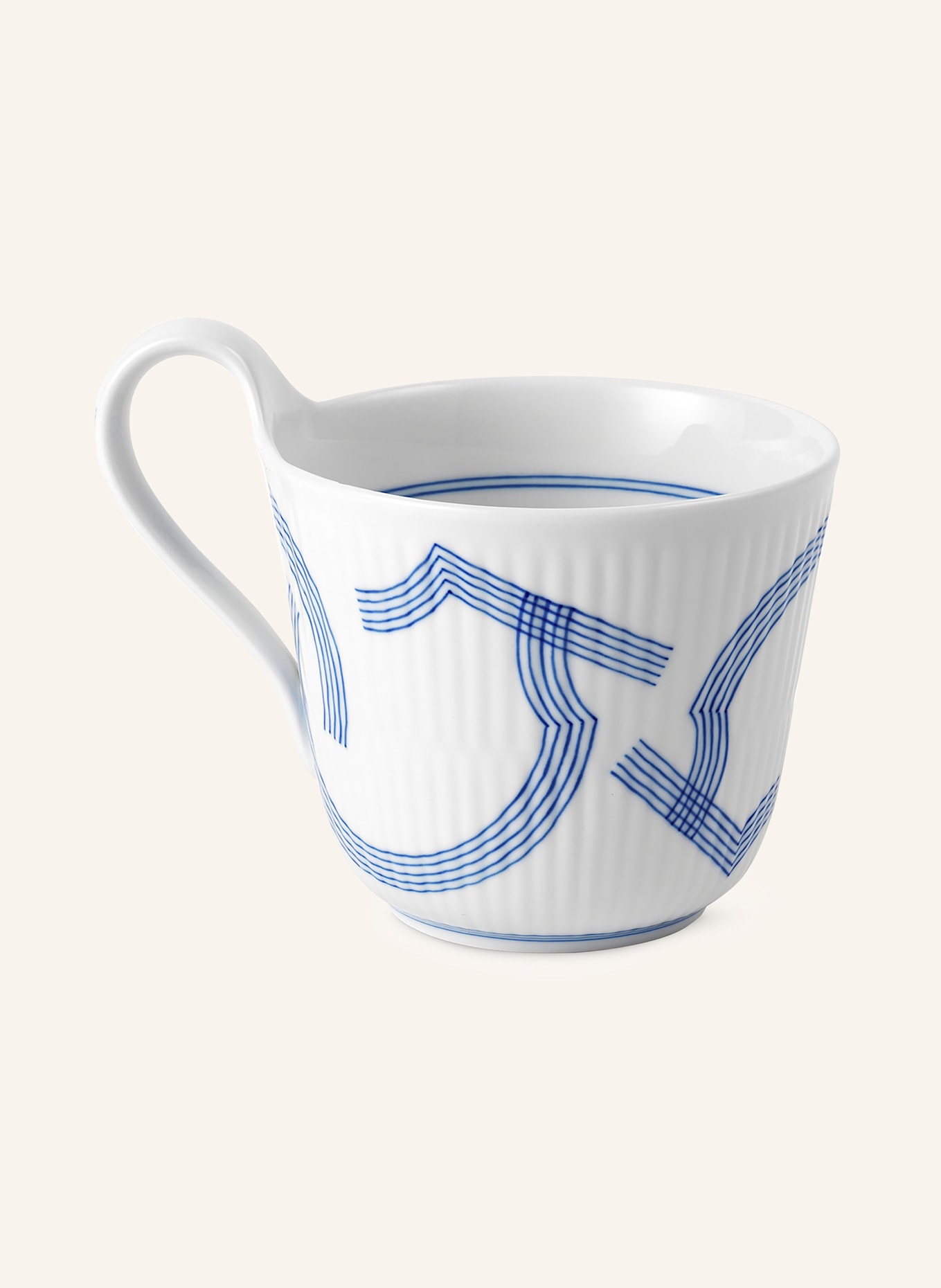 ROYAL COPENHAGEN Henkeltasse MOTIF: BLAU / WEISS