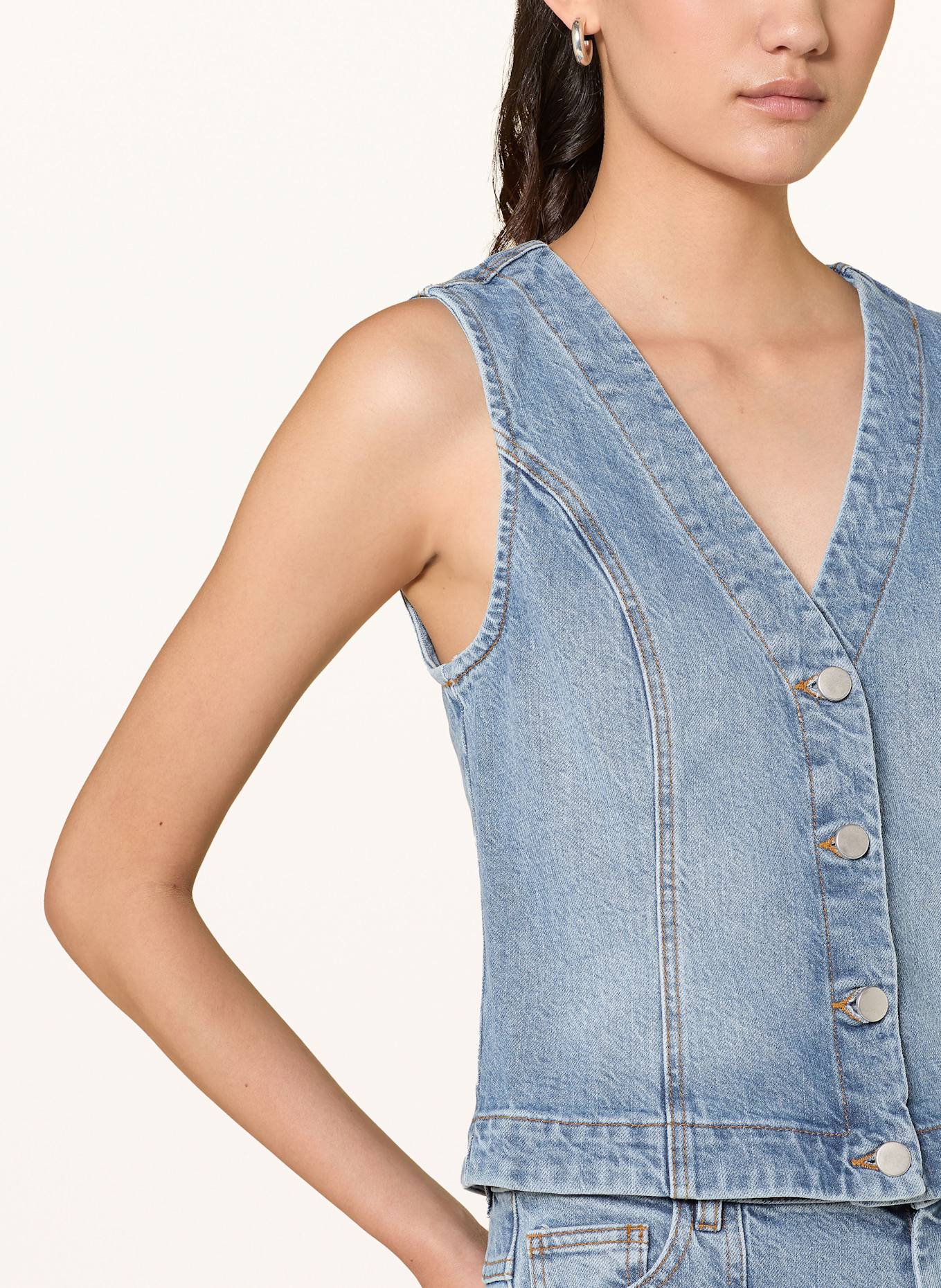 MSCH COPENHAGEN MSCHELI ADA denim vest: LIGHT BLUE