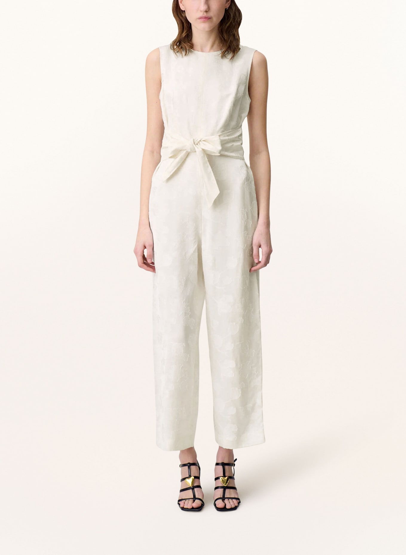 CLAUDIE PIERLOT Jacquard-Jumpsuit, Farbe: ECRU (Bild 2)