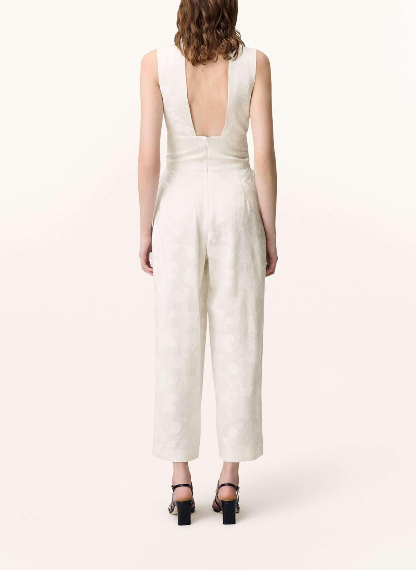 CLAUDIE PIERLOT Jacquard-Jumpsuit, Farbe: ECRU (Bild 3)