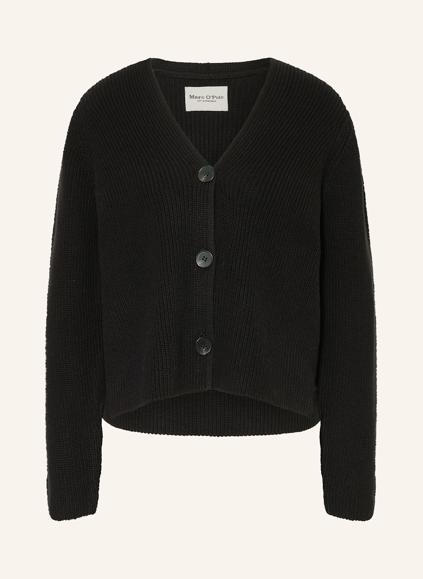 Marc O'Polo Strickjacke: SCHWARZ