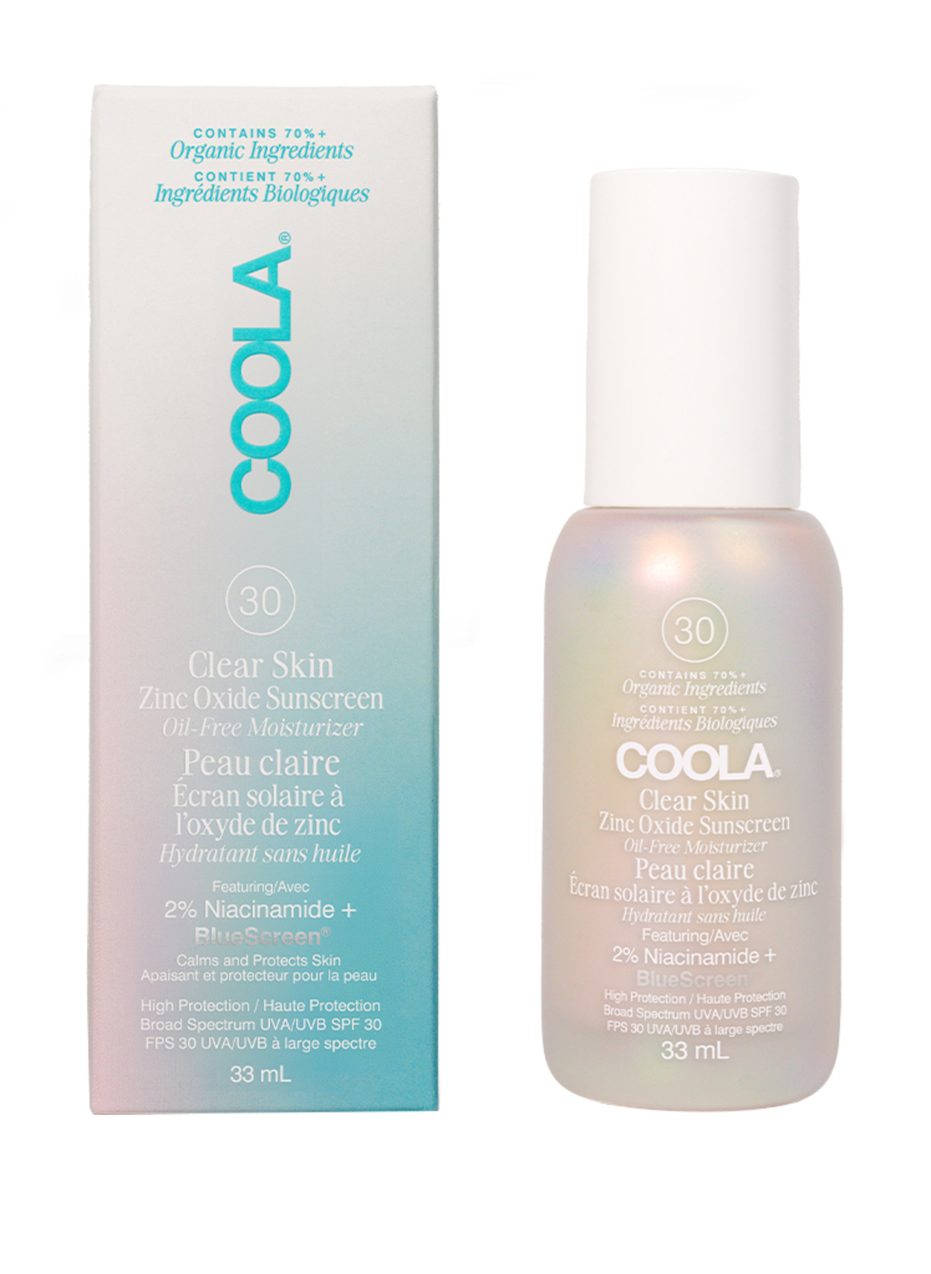 COOLA CLEAR SKIN MINERAL SUNSCREEN SPF30