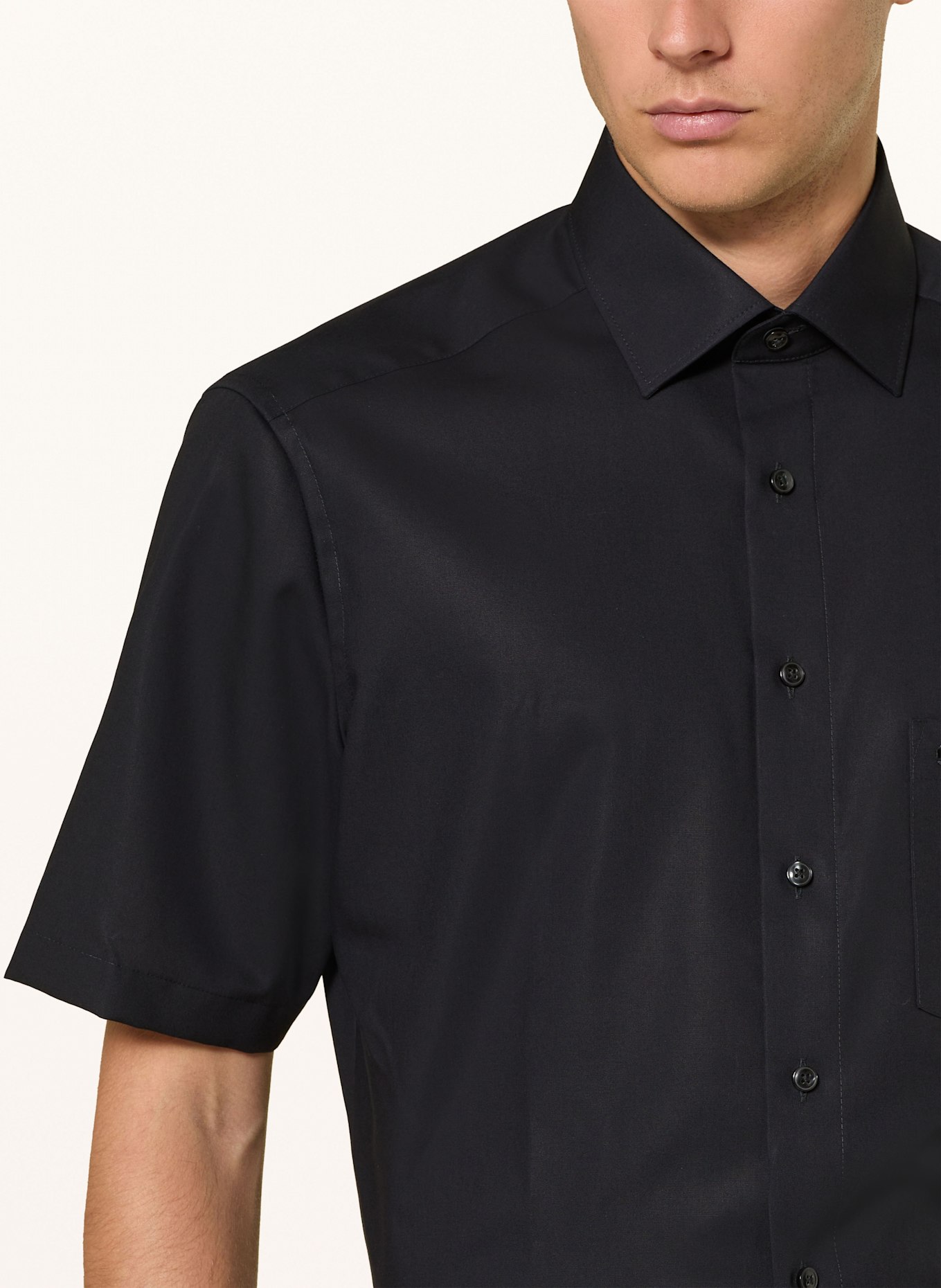 OLYMP Kurzarm-Hemd Luxor modern fit: SCHWARZ