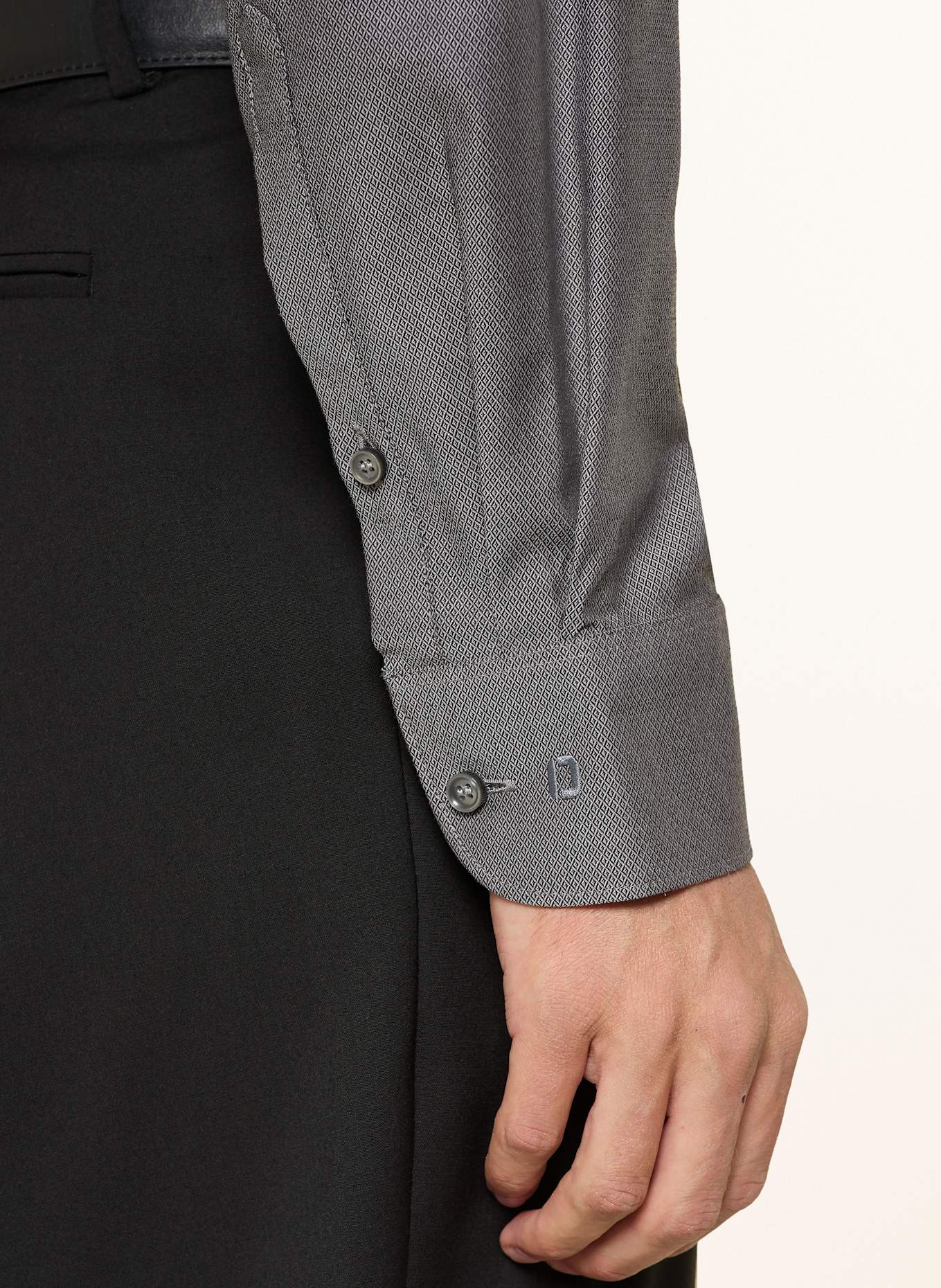 OLYMP Hemd Level Five body fit: ANTHRAZIT