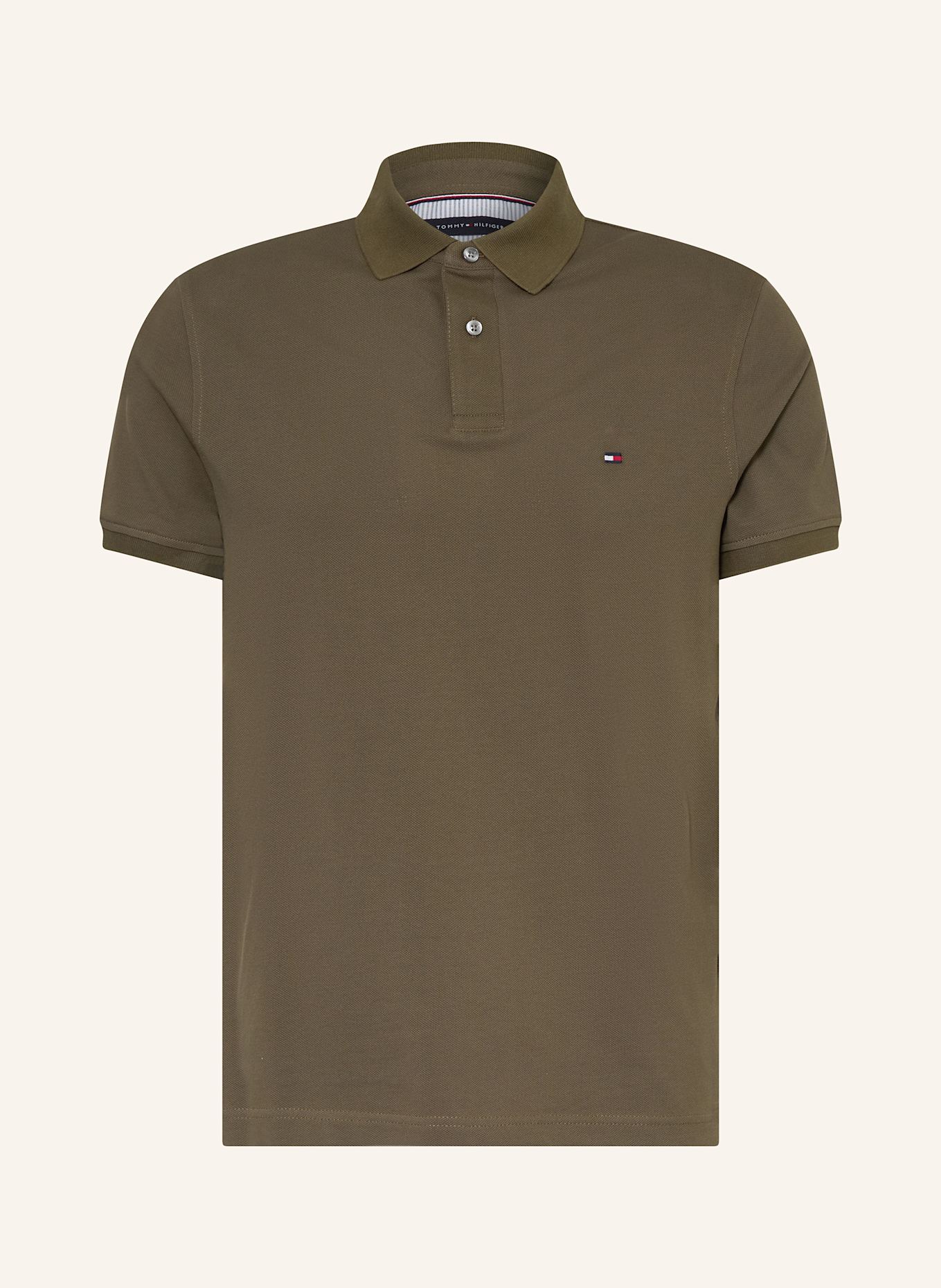 TOMMY HILFIGER Piqué-Poloshirt Regular Fit: OLIV