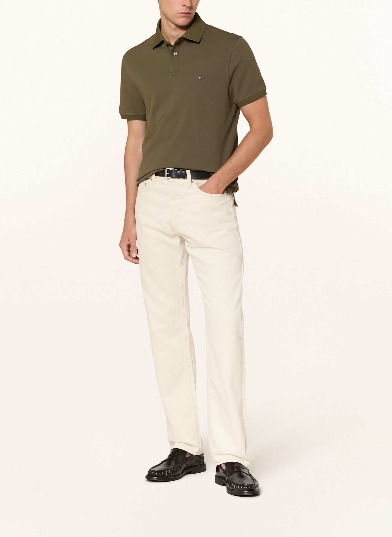 TOMMY HILFIGER Piqué-Poloshirt Regular Fit: OLIV