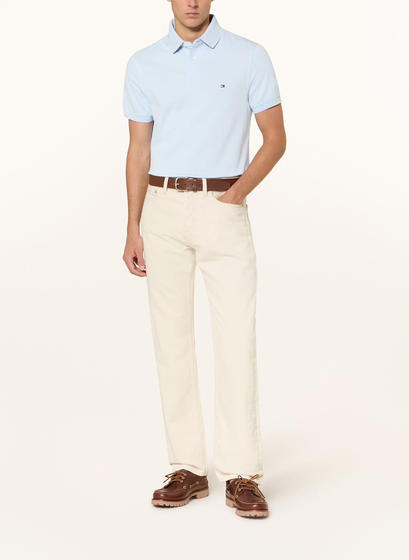 TOMMY HILFIGER Piqué-Poloshirt Regular Fit: HELLBLAU