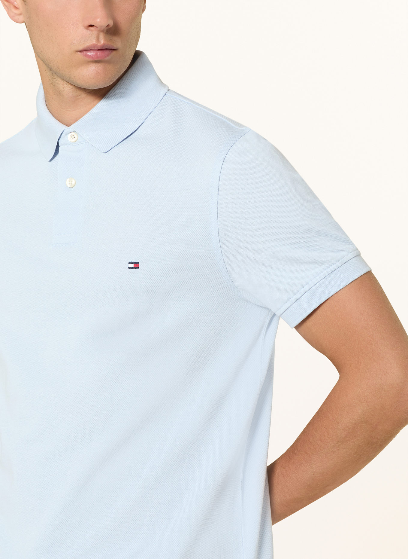 TOMMY HILFIGER Piqué-Poloshirt Regular Fit: HELLBLAU