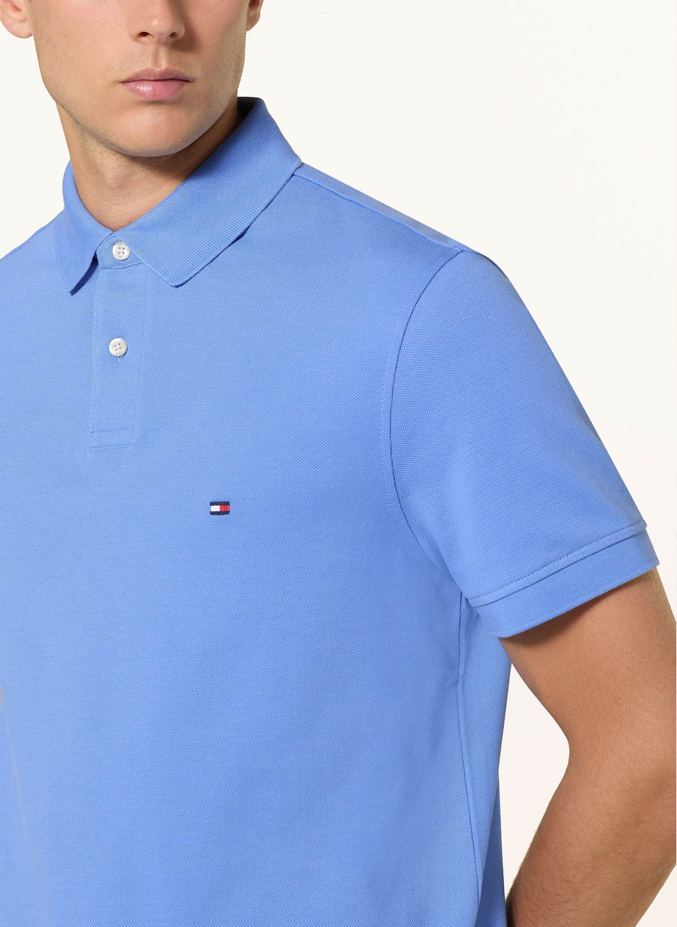 TOMMY HILFIGER Piqué-Poloshirt Regular Fit: BLAU