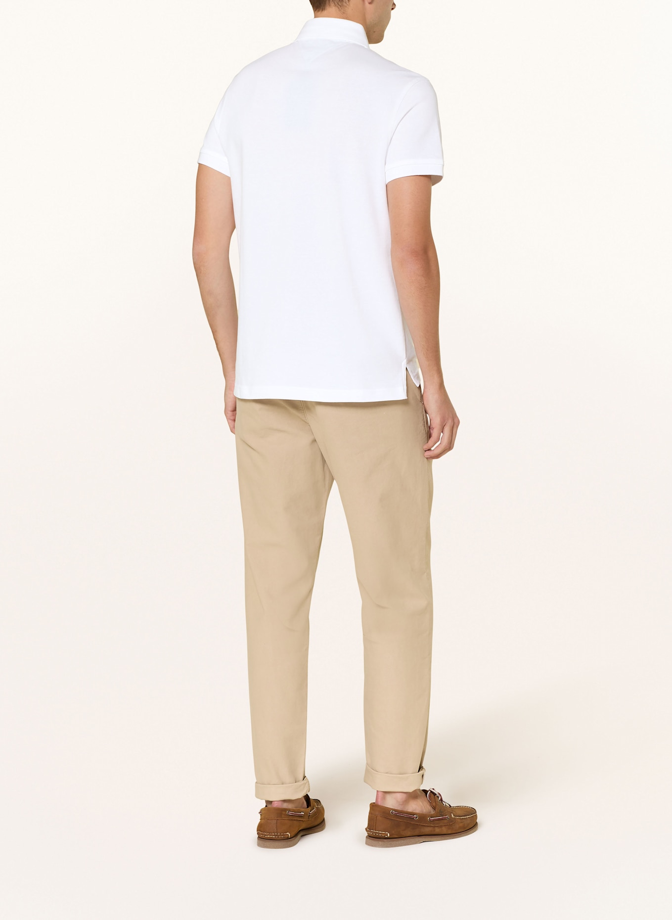 TOMMY HILFIGER Piqué-Poloshirt Slim Fit: WEISS