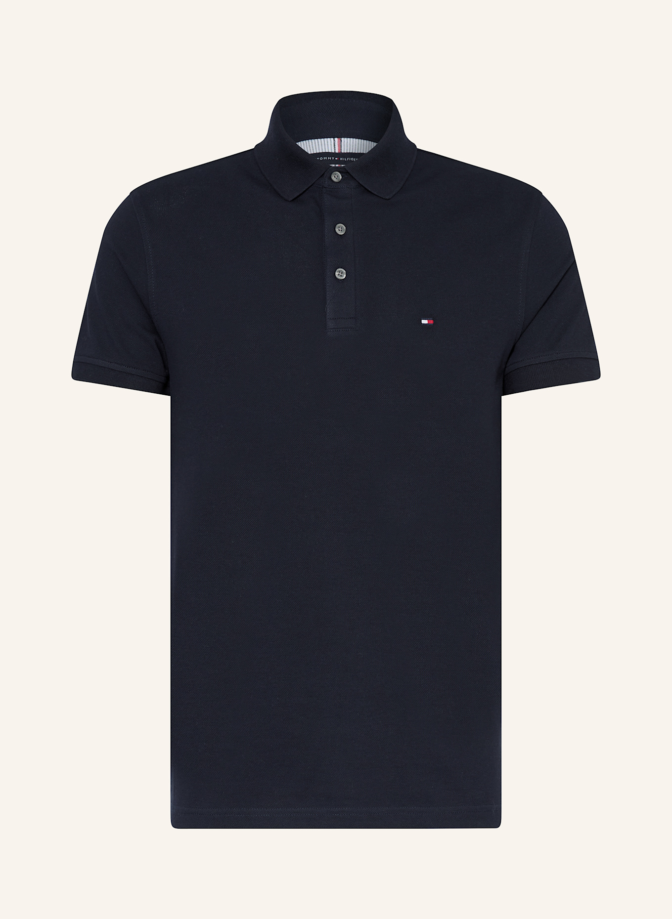 TOMMY HILFIGER Piqué-Poloshirt Slim Fit: DUNKELBLAU