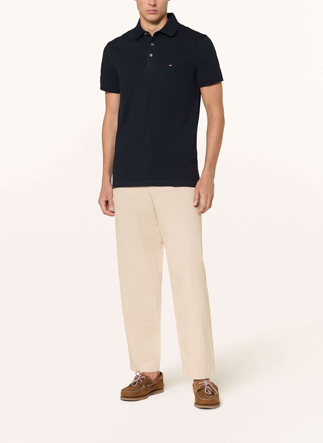 TOMMY HILFIGER Piqué-Poloshirt Slim Fit: DUNKELBLAU