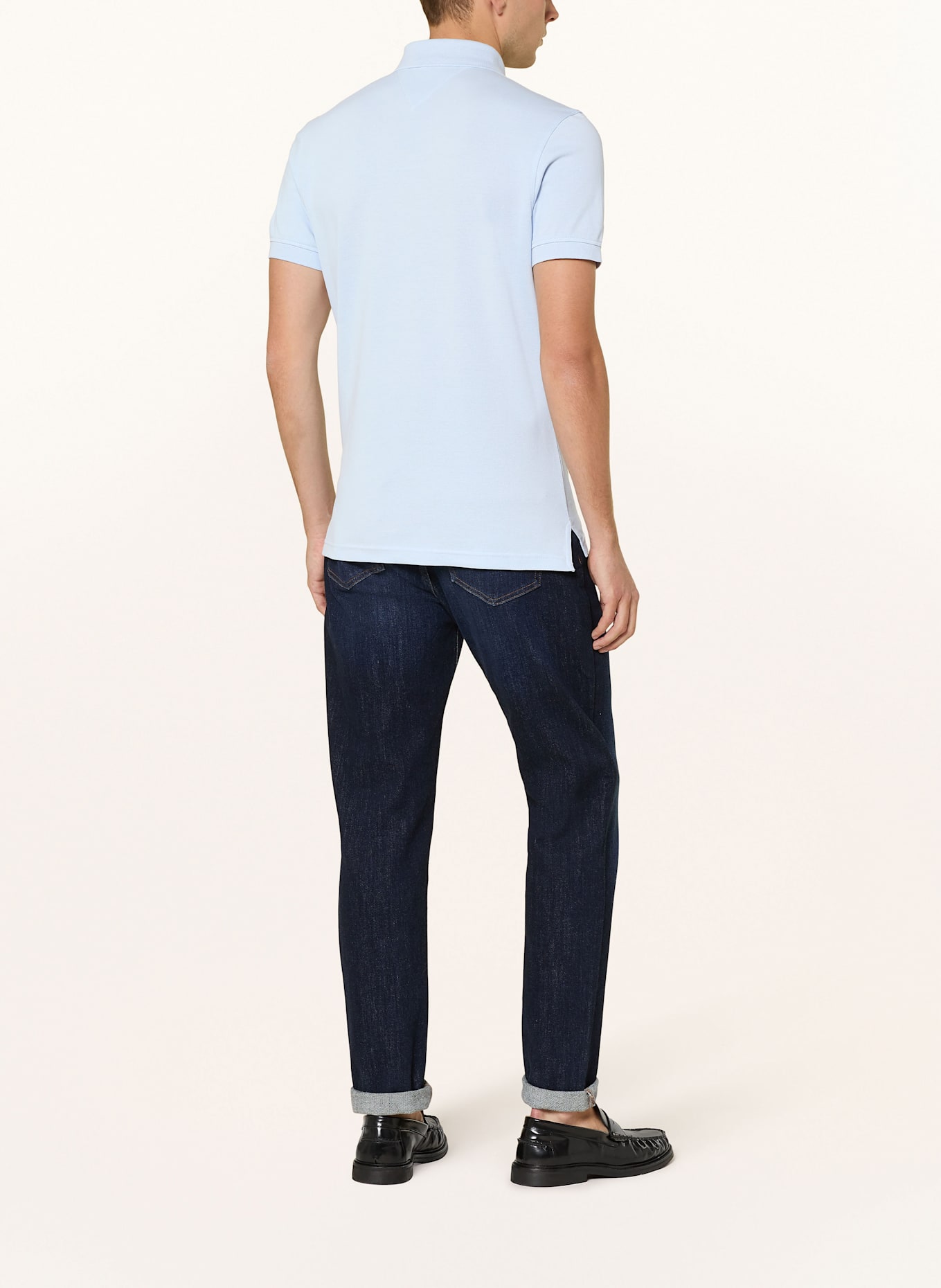 TOMMY HILFIGER Piqué-Poloshirt Slim Fit: HELLBLAU