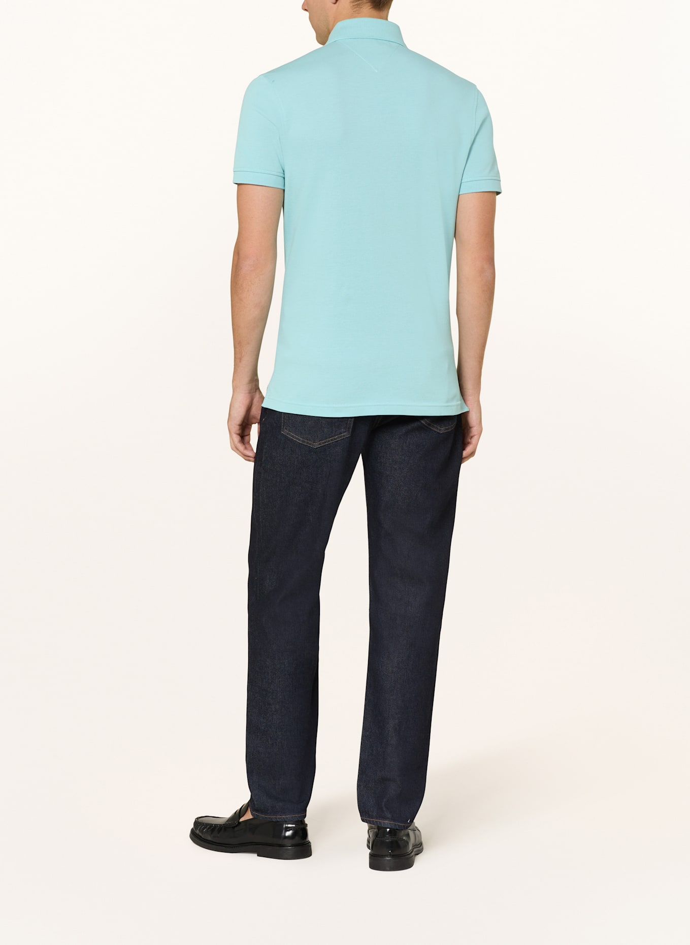 TOMMY HILFIGER Piqué-Poloshirt Slim Fit: TÜRKIS