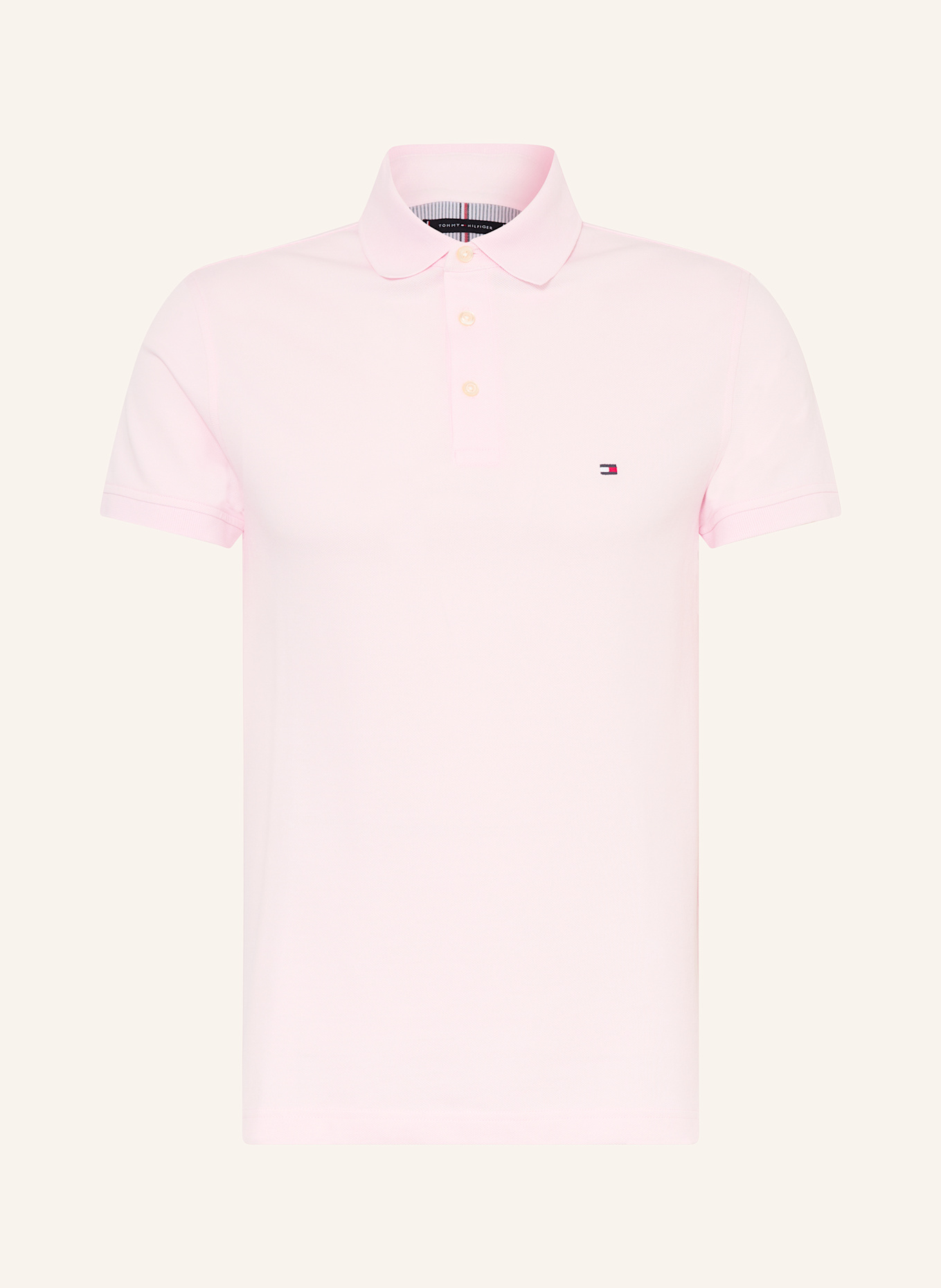 TOMMY HILFIGER Piqué-Poloshirt Slim Fit: HELLROSA
