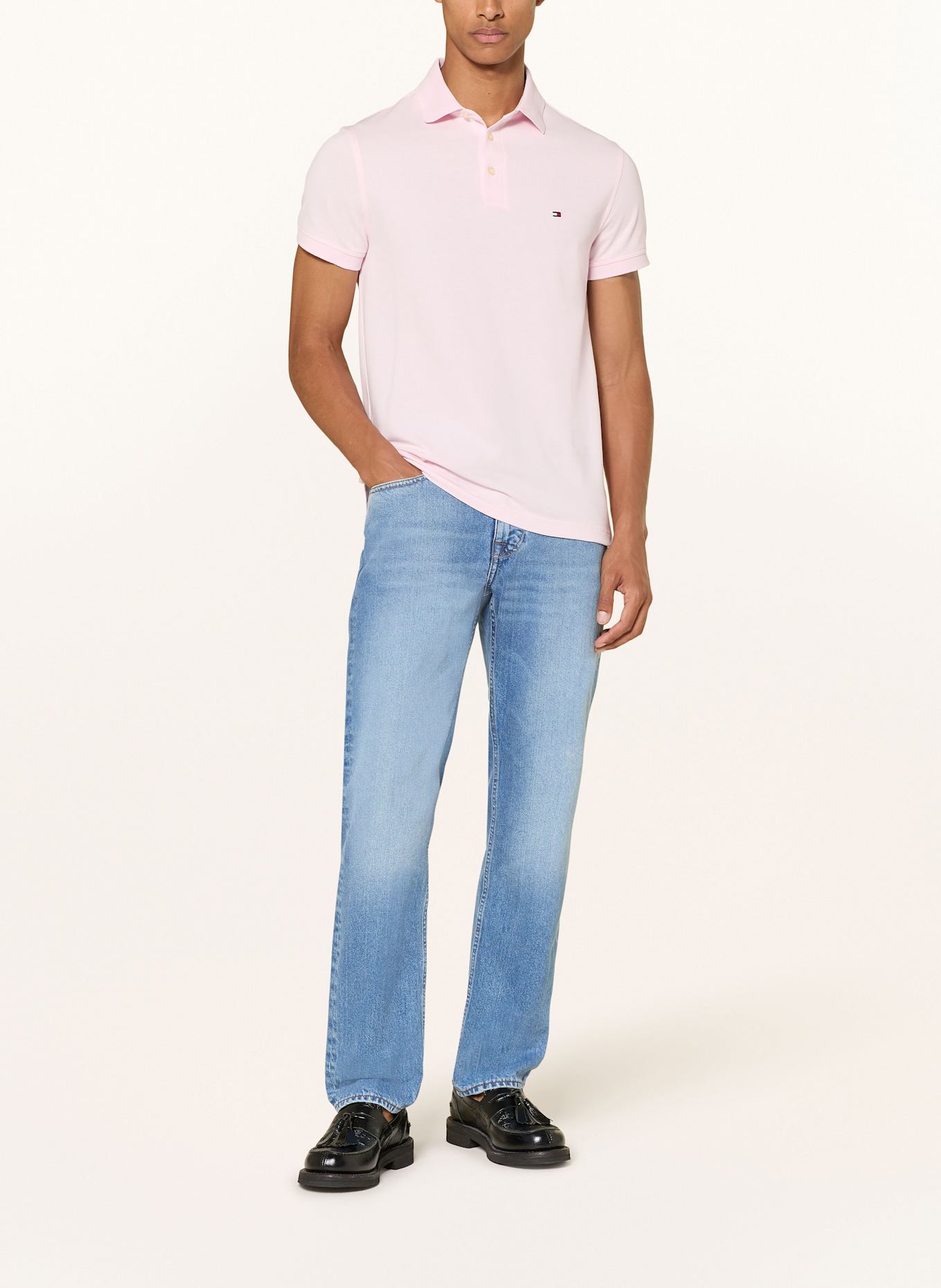 TOMMY HILFIGER Piqué-Poloshirt Slim Fit: HELLROSA