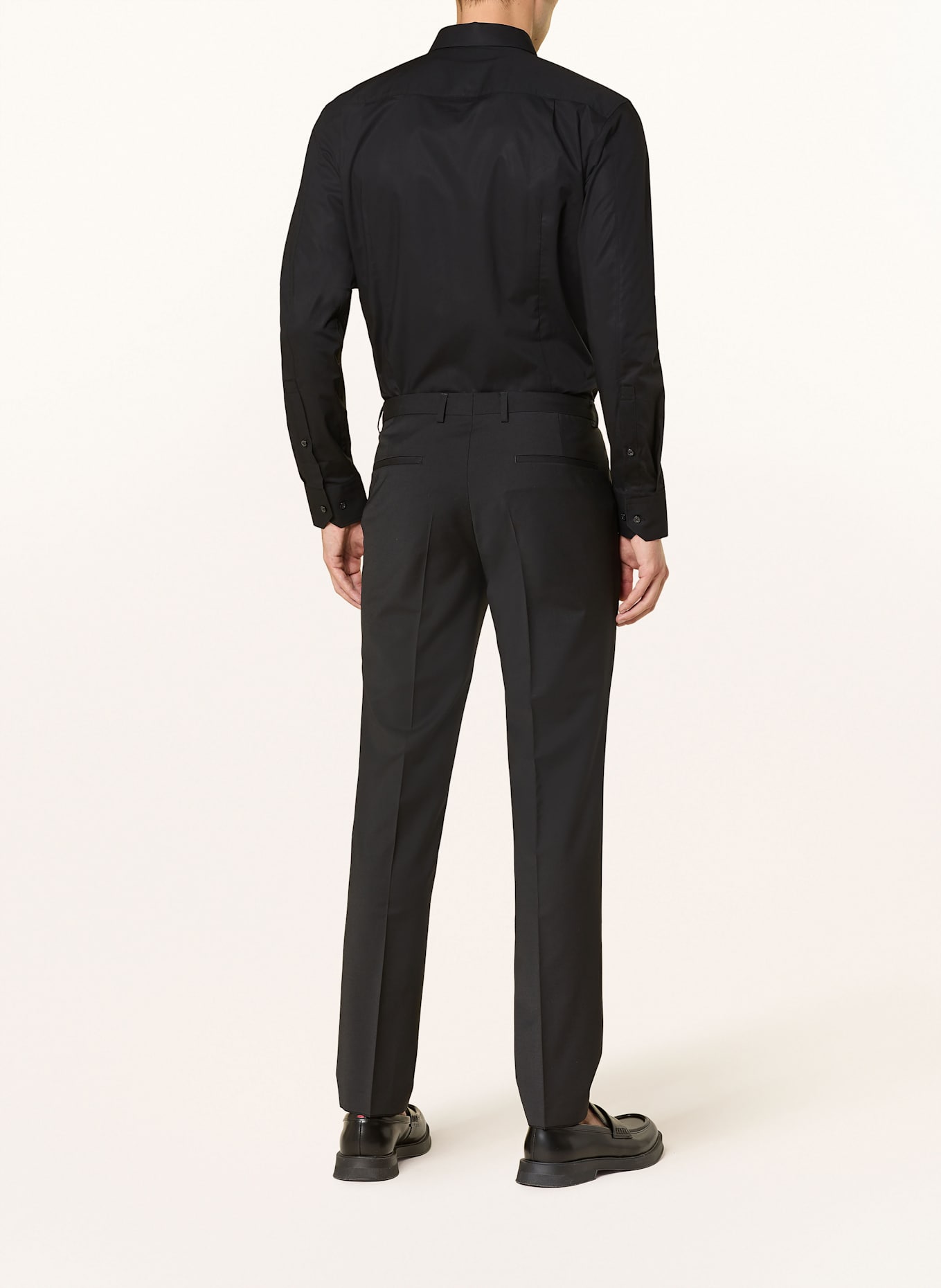 HUGO Suit trousers tonal HESTEN extra slim fit: 001 BLACK