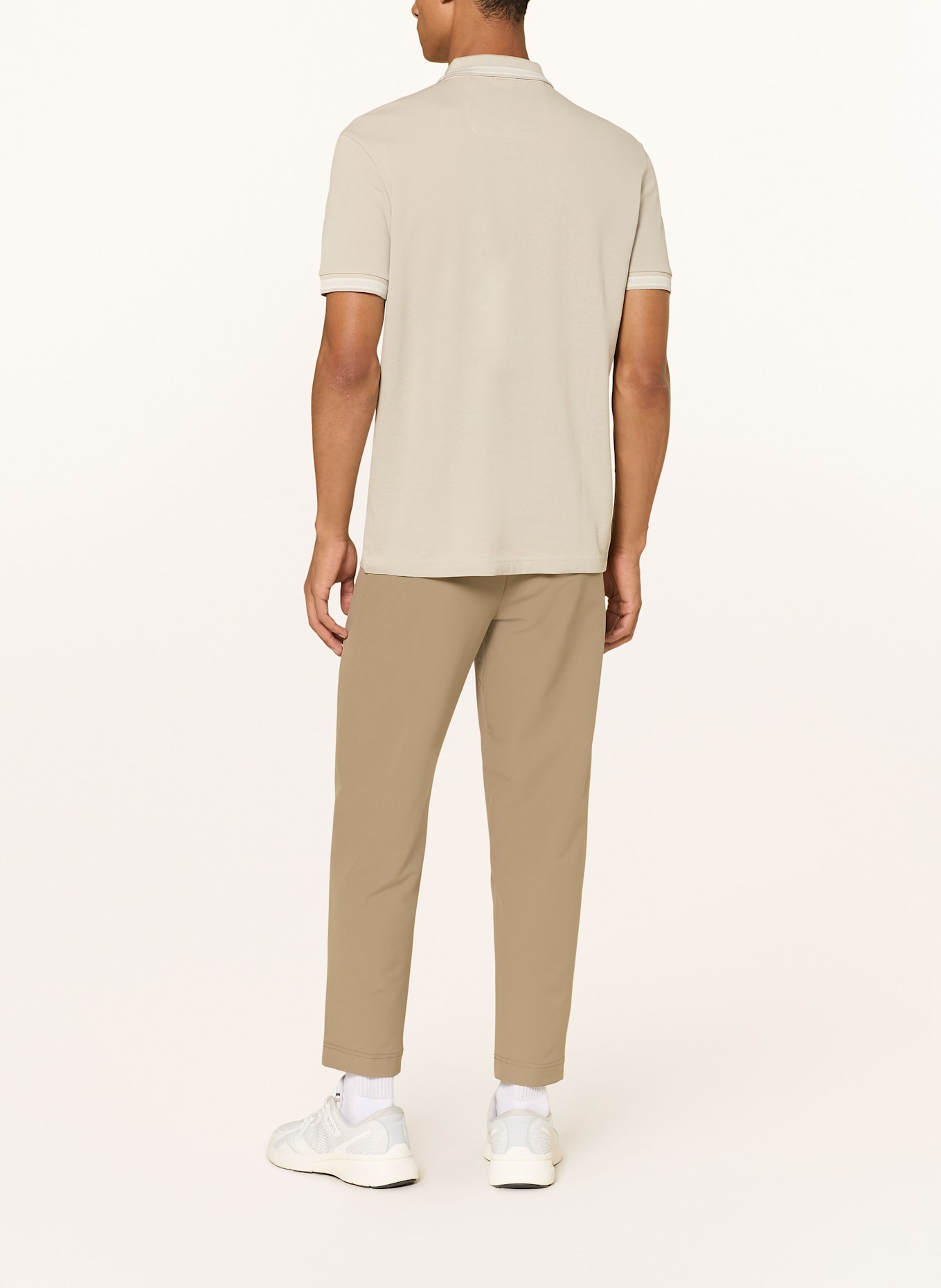 BOSS Piqué-Poloshirt PADDY CURVED Regular Fit: BEIGE