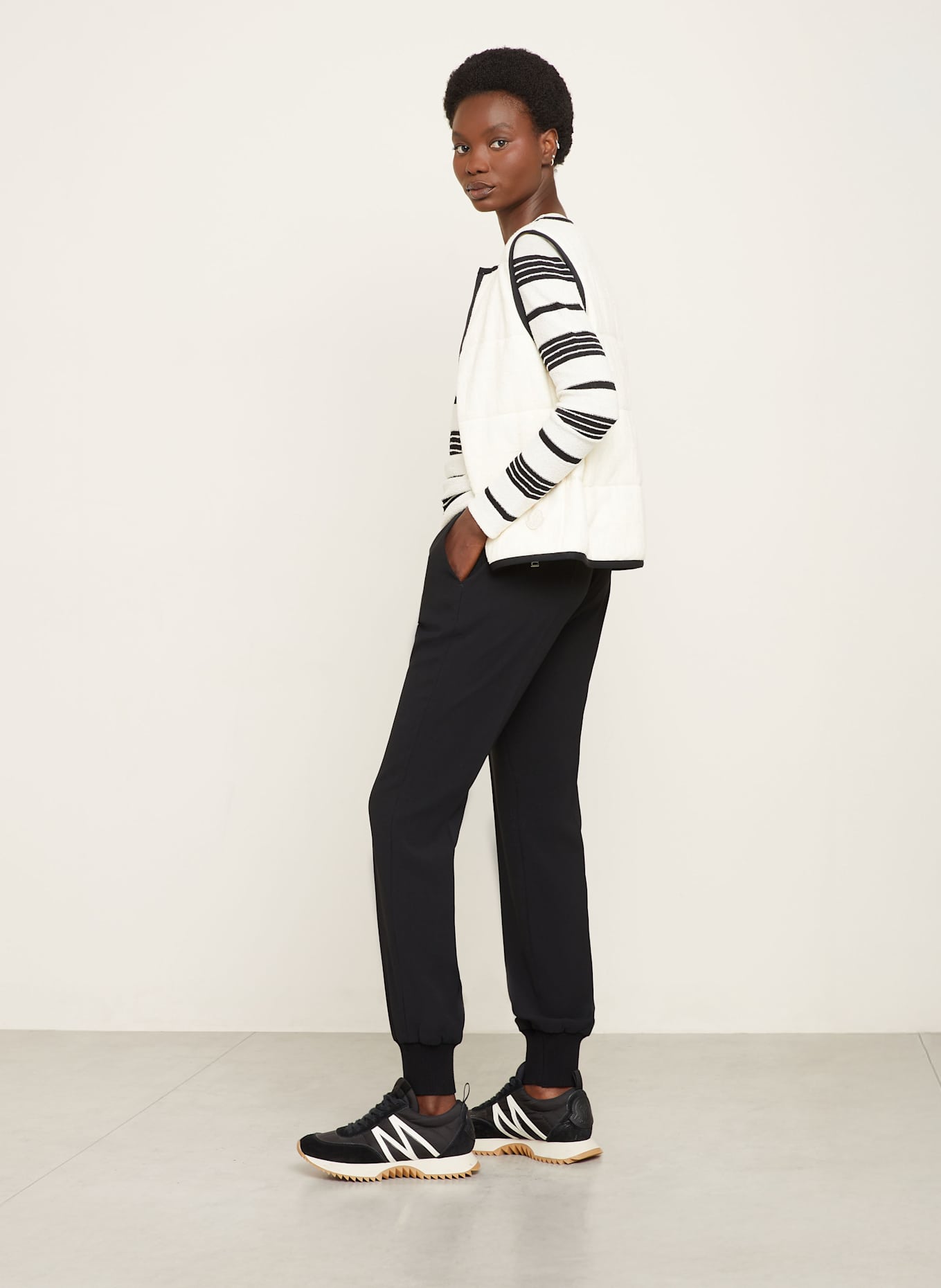 MONCLER Trousers in jogger style : BLACK