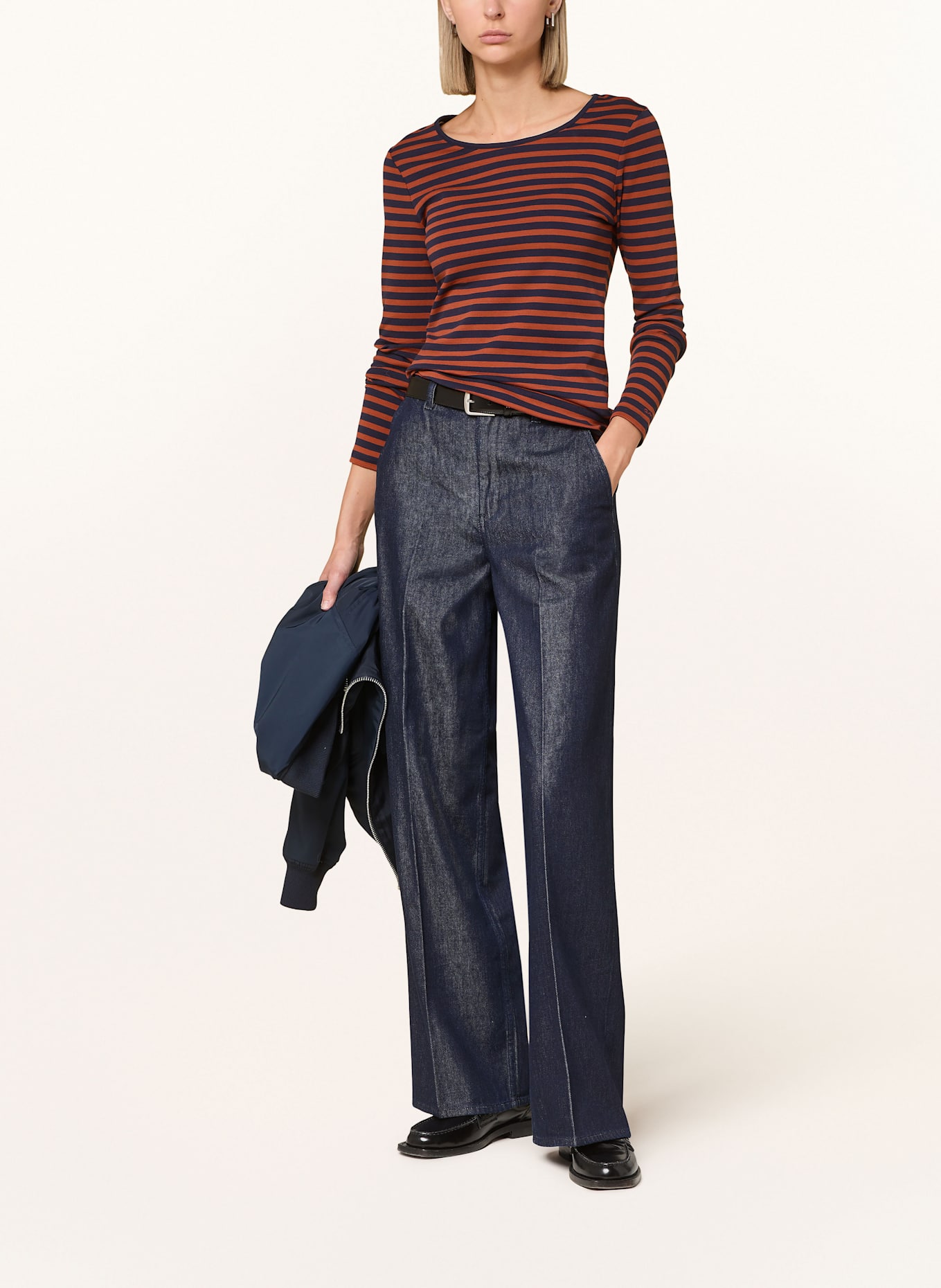 GANT Longsleeve: DUNKELBLAU/ ROT