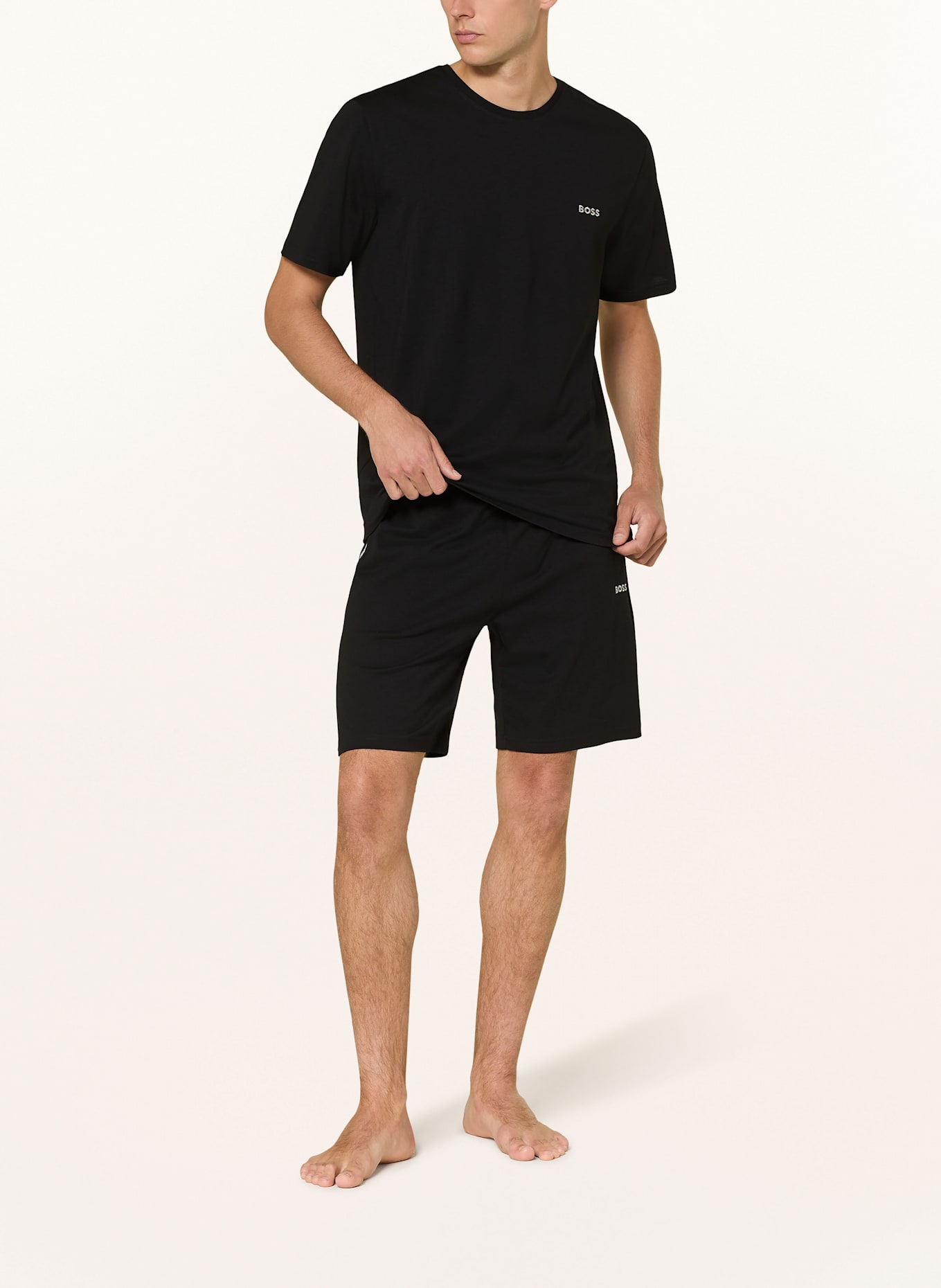 BOSS Schlafshirt: SCHWARZ