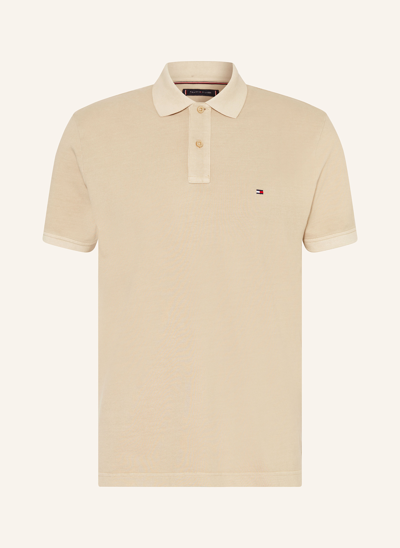 TOMMY HILFIGER Piqué-Poloshirt Regular Fit: BEIGE
