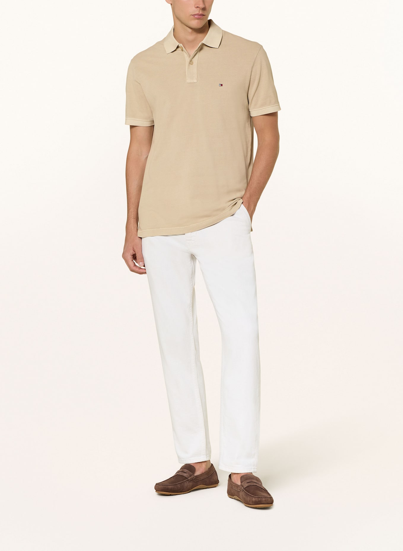 TOMMY HILFIGER Piqué-Poloshirt Regular Fit: BEIGE
