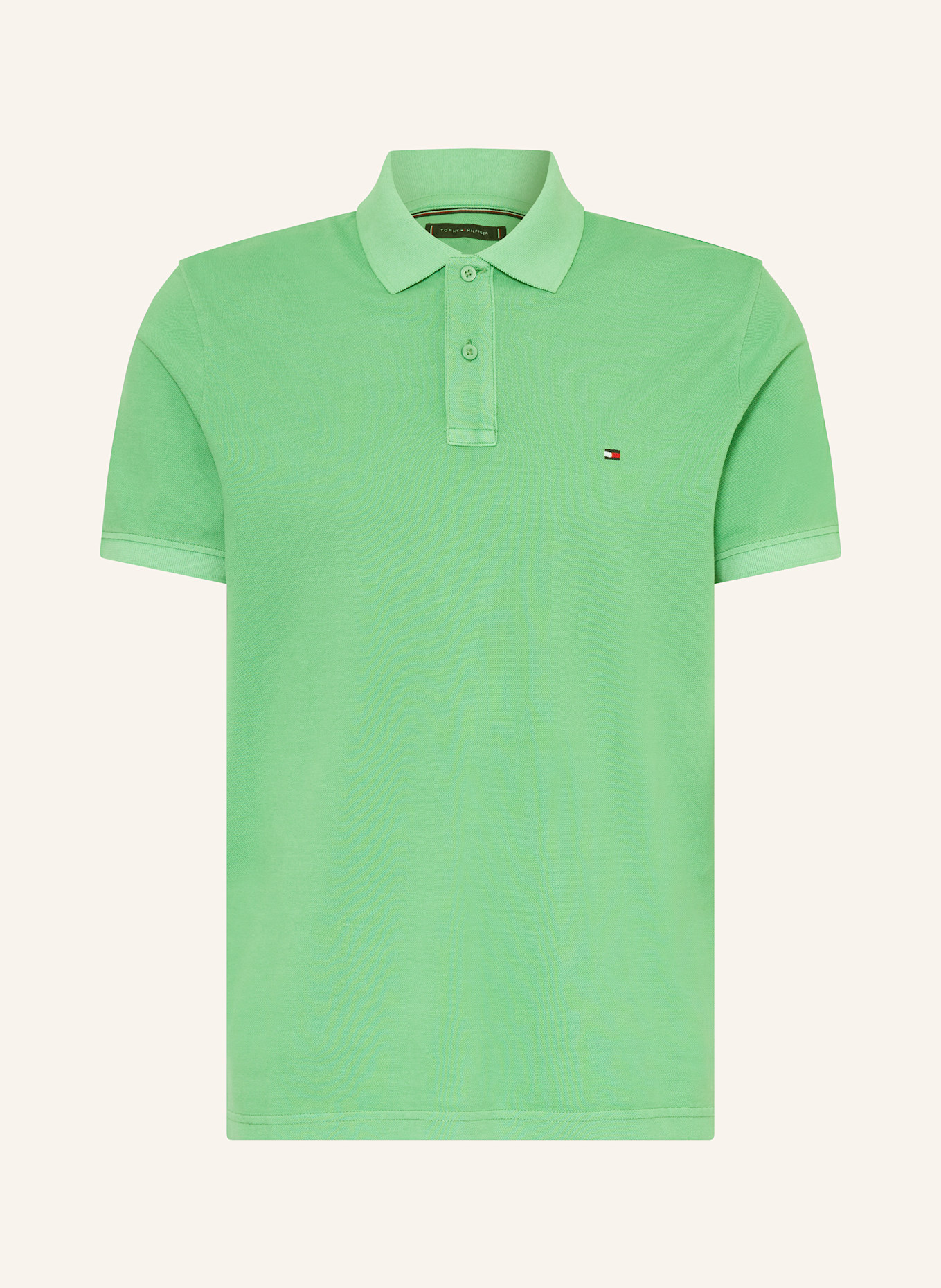 TOMMY HILFIGER Piqué-Poloshirt Regular Fit: GRÜN