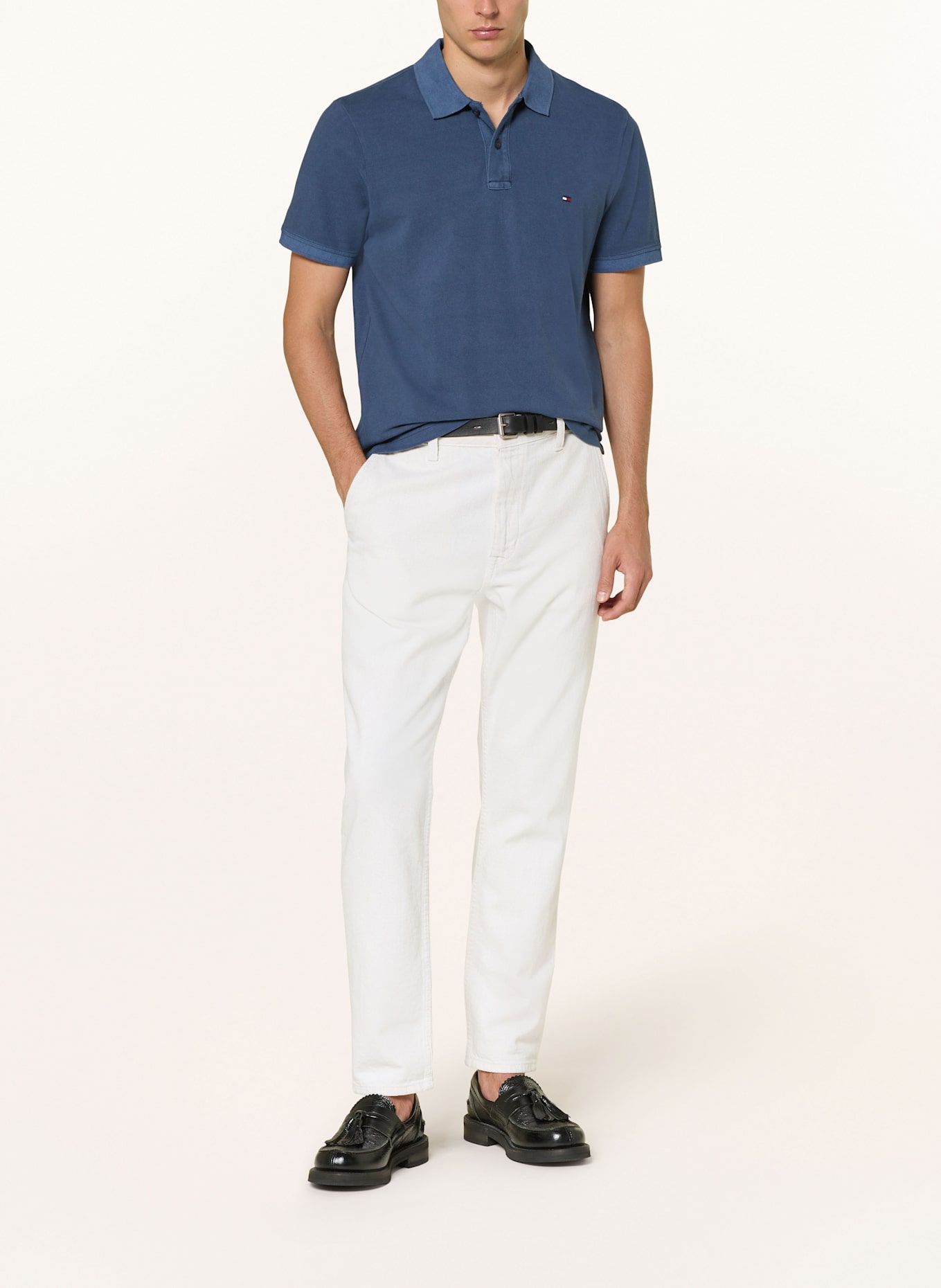 TOMMY HILFIGER Piqué-Poloshirt Regular Fit: DUNKELBLAU