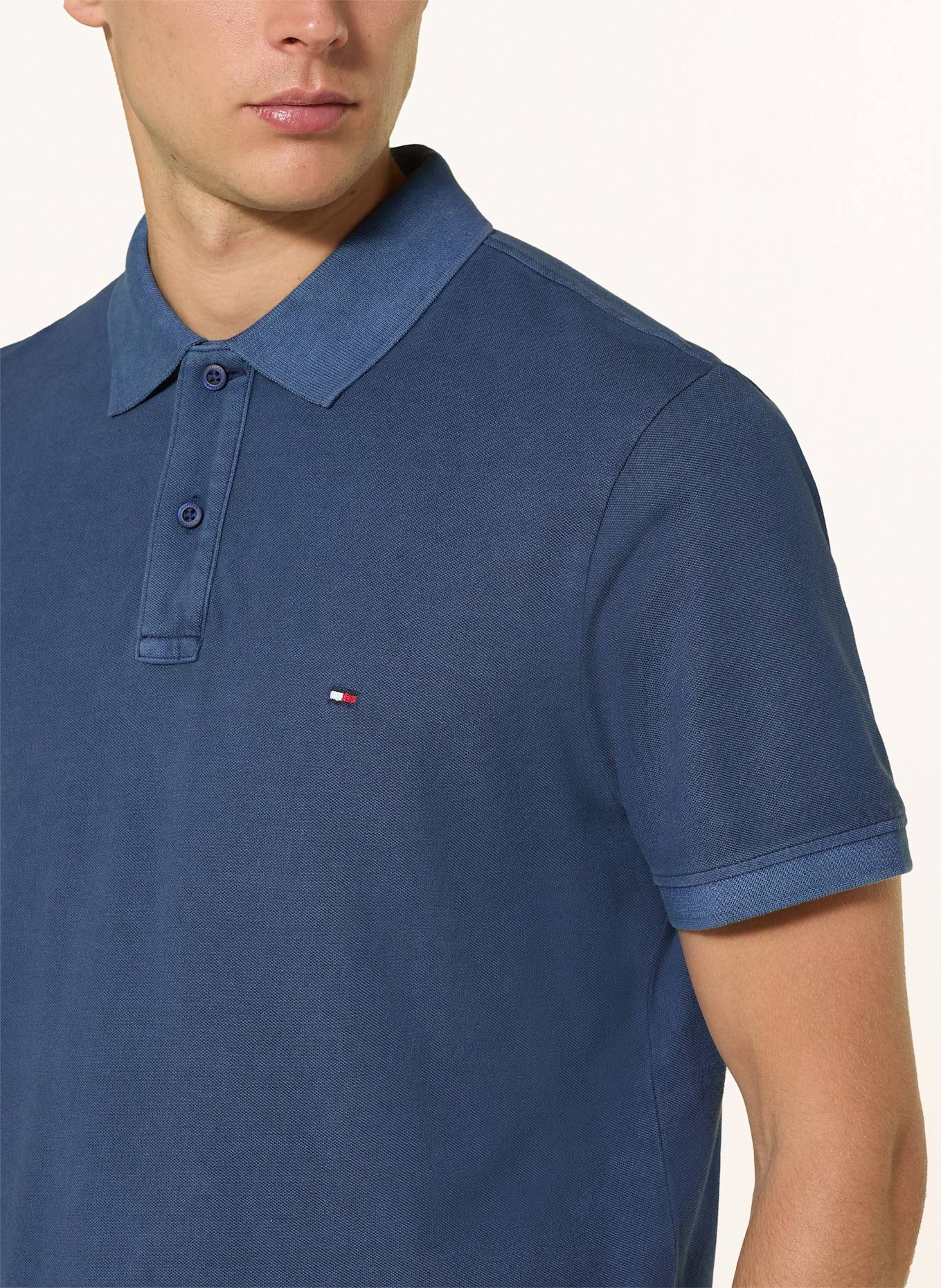 TOMMY HILFIGER Piqué-Poloshirt Regular Fit: DUNKELBLAU