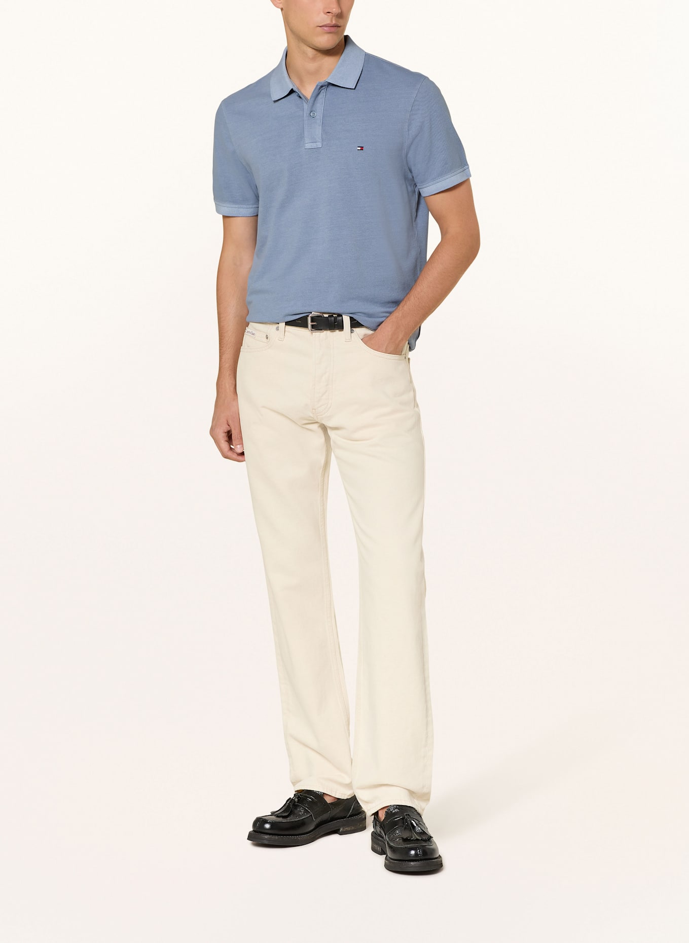 TOMMY HILFIGER Piqué-Poloshirt Regular Fit: BLAUGRAU