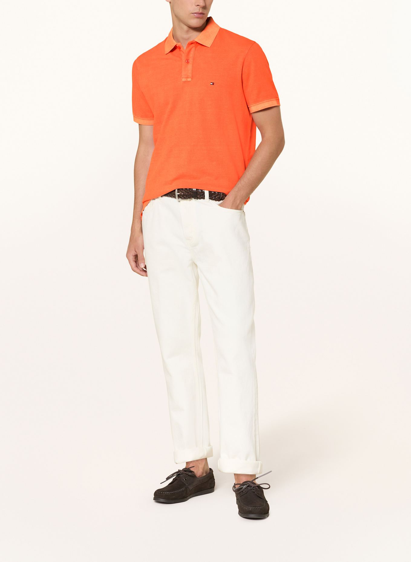 TOMMY HILFIGER Piqué-Poloshirt Regular Fit: ORANGE