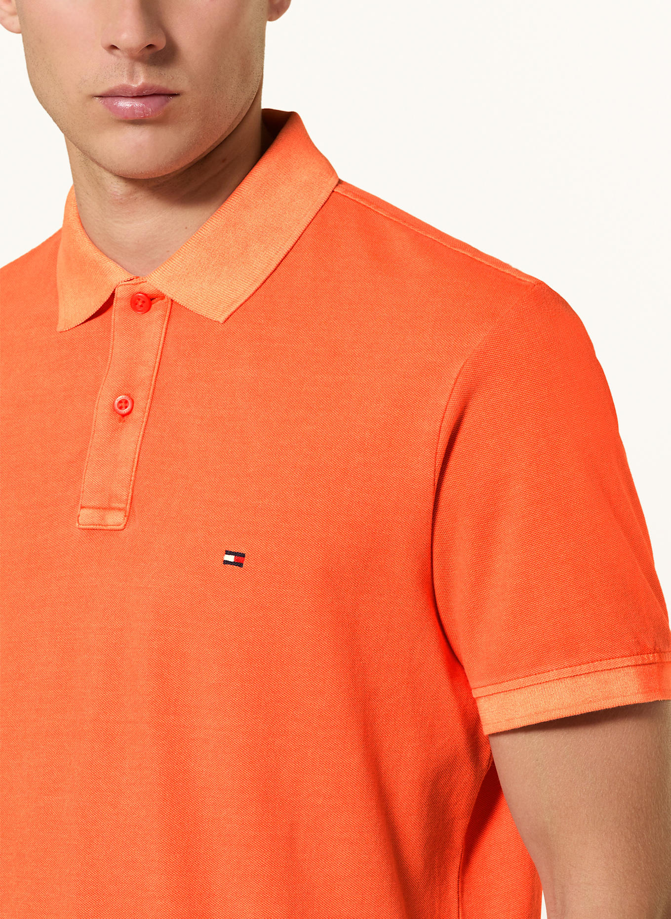 TOMMY HILFIGER Piqué-Poloshirt Regular Fit: ORANGE