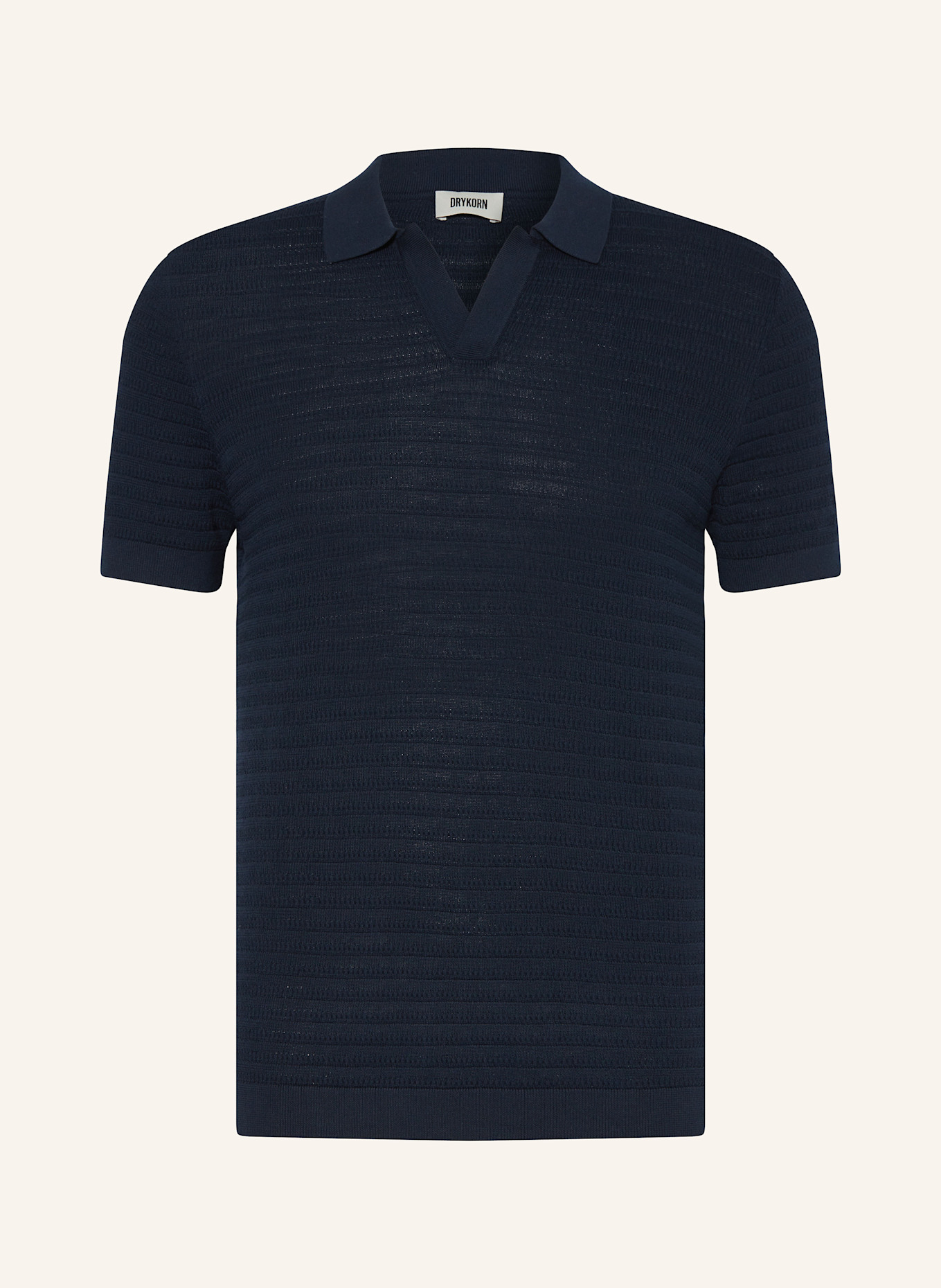 DRYKORN Strick-Poloshirt BRAIAN: DUNKELBLAU