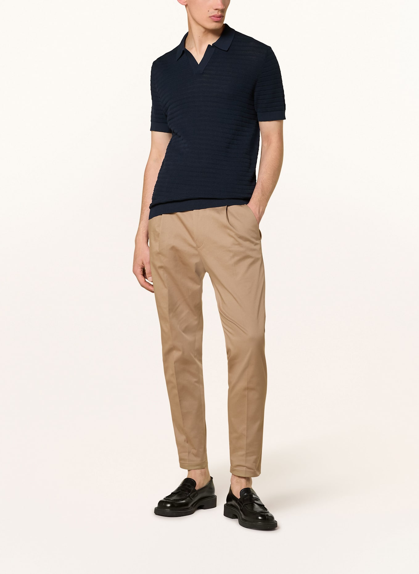 DRYKORN Strick-Poloshirt BRAIAN: DUNKELBLAU