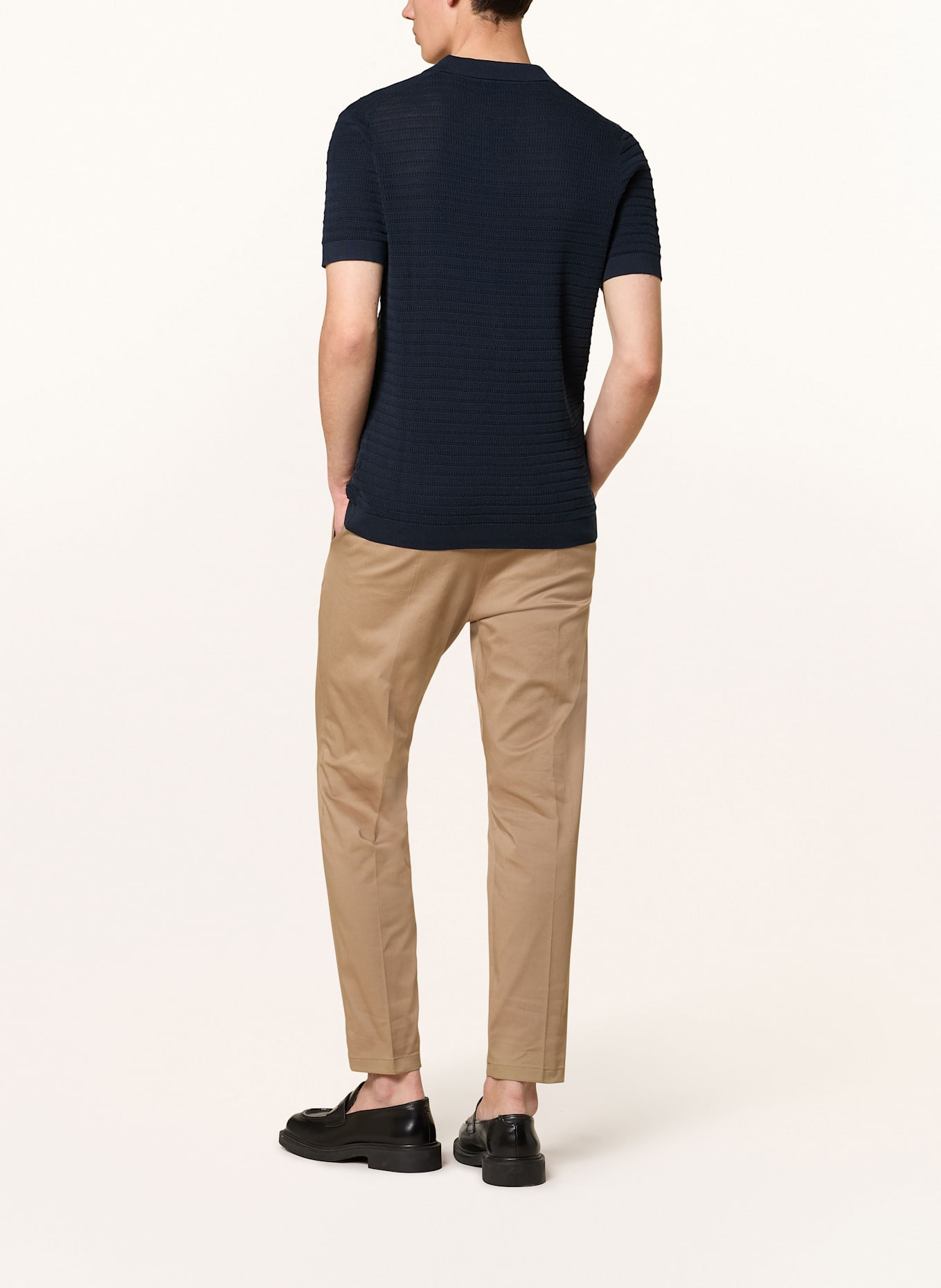 DRYKORN Strick-Poloshirt BRAIAN: DUNKELBLAU