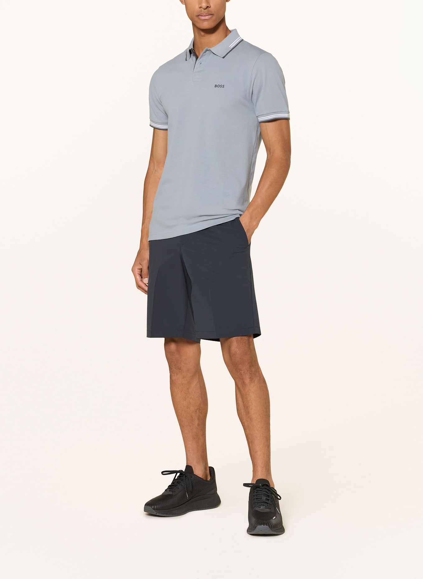 BOSS Piqué-Poloshirt PAUL Slim Fit: BLAUGRAU