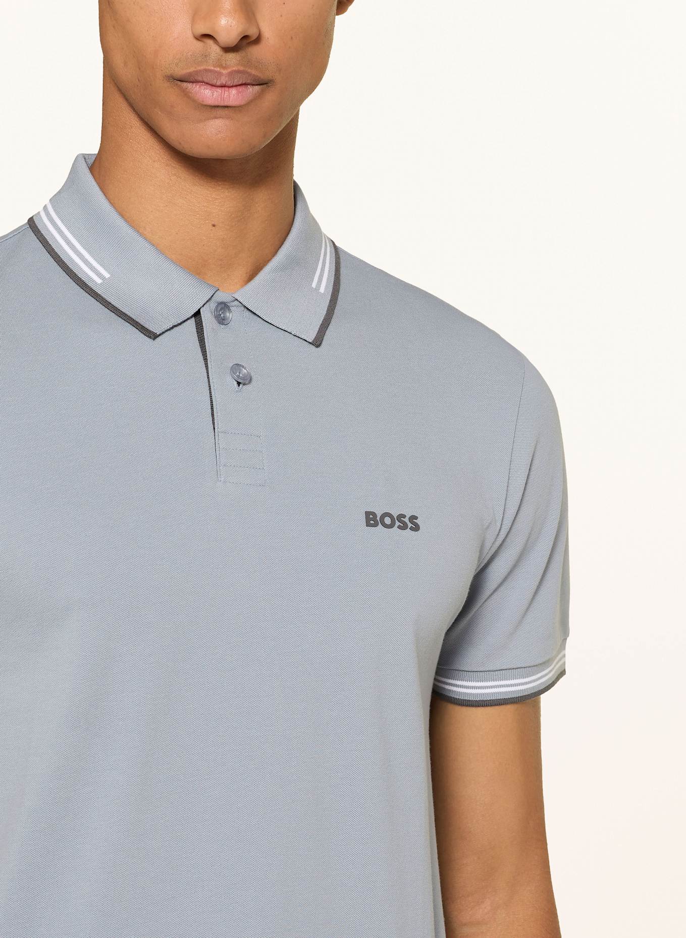 BOSS Piqué-Poloshirt PAUL Slim Fit: BLAUGRAU