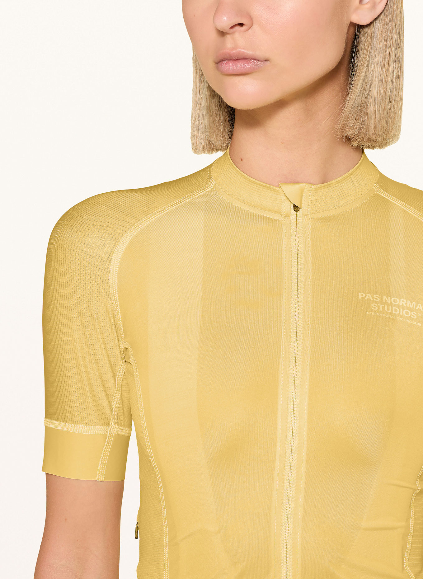PAS NORMAL STUDIOS Koszulka rowerowa MECHANISM: JASNOŻÓŁTY
