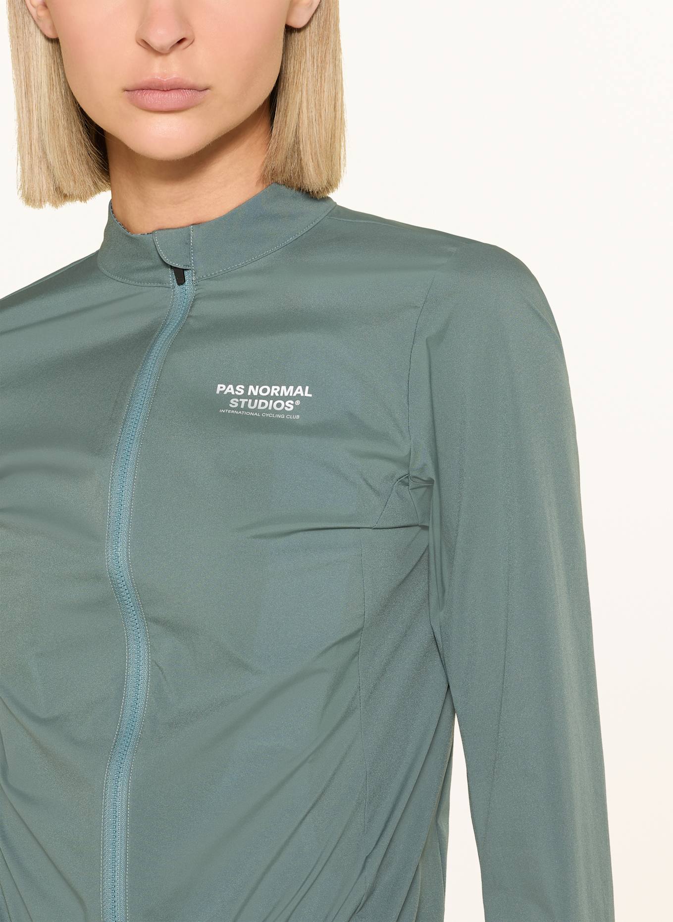 PAS NORMAL STUDIOS Cycling jacket MECHANISM STOW AWAY: TEAL