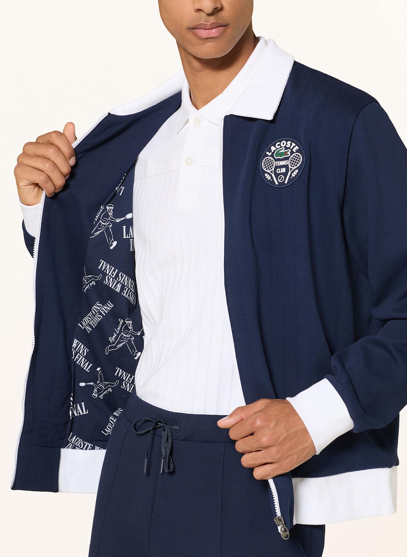 LACOSTE Trainingsjacke HERITAGE: DUNKELBLAU