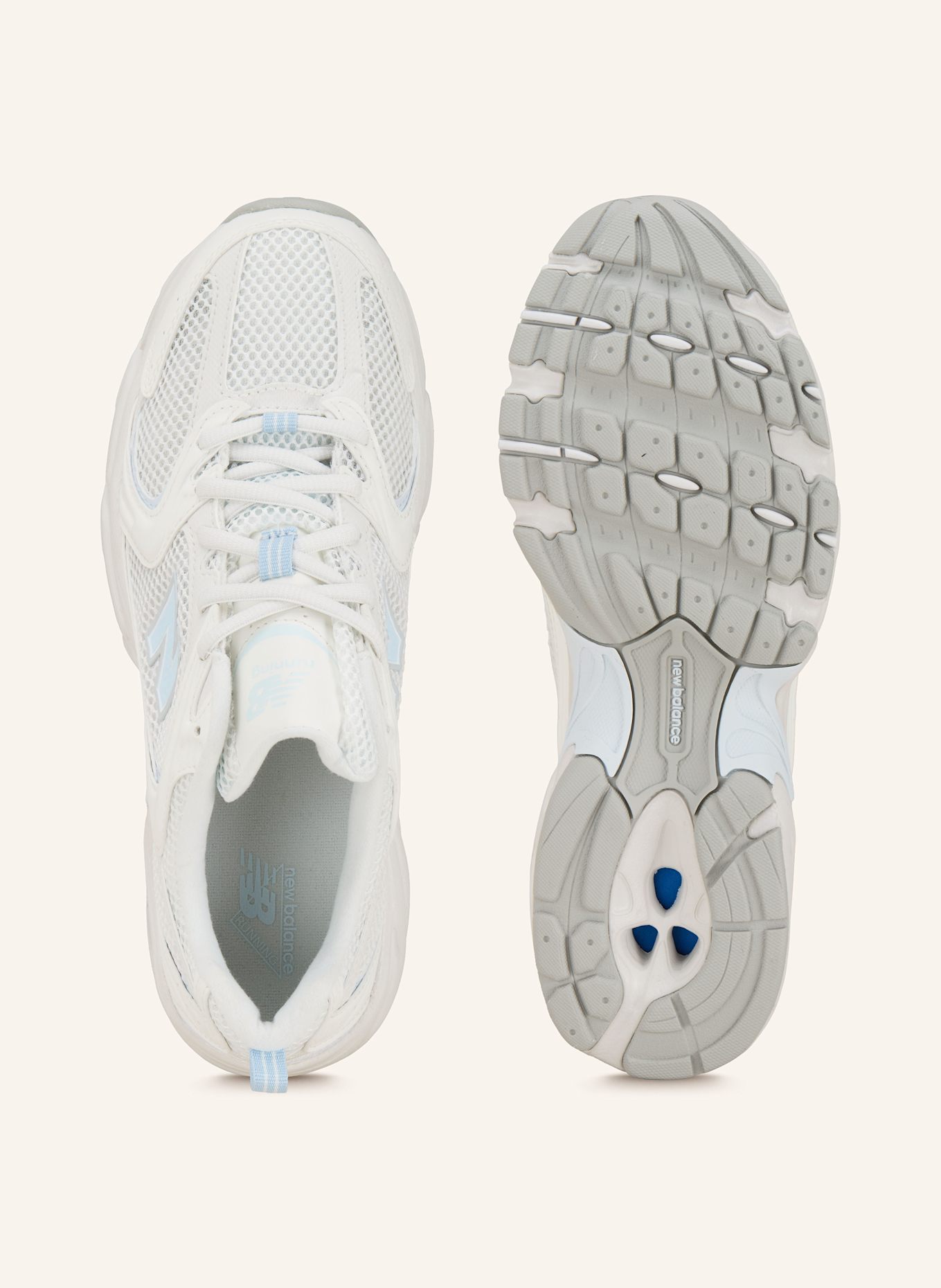 new balance Sneaker 530: WEISS/ HELLBLAU