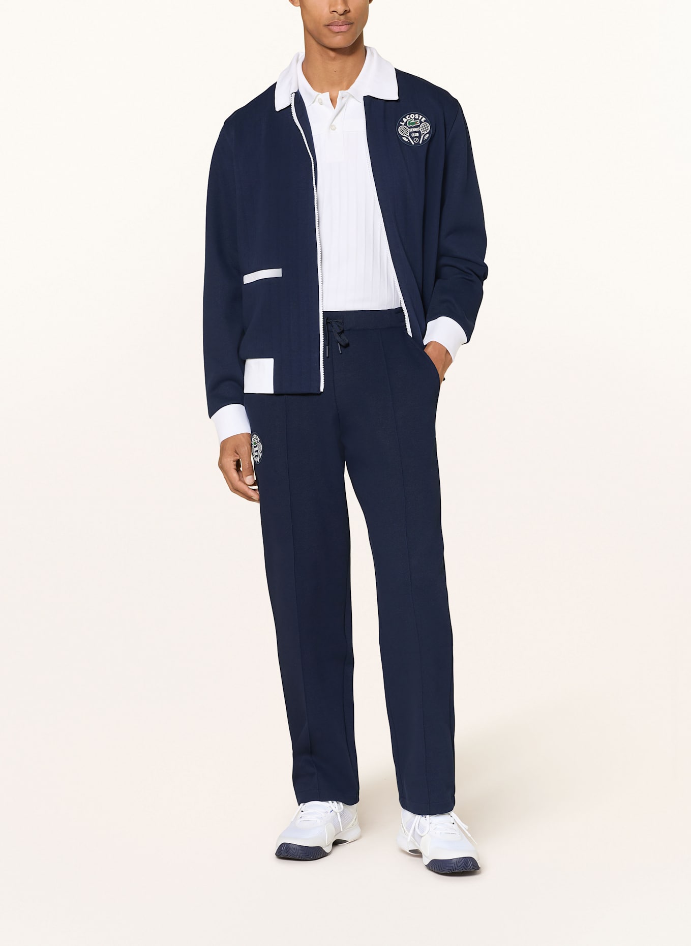 LACOSTE Piqué-Trainingshose: DUNKELBLAU