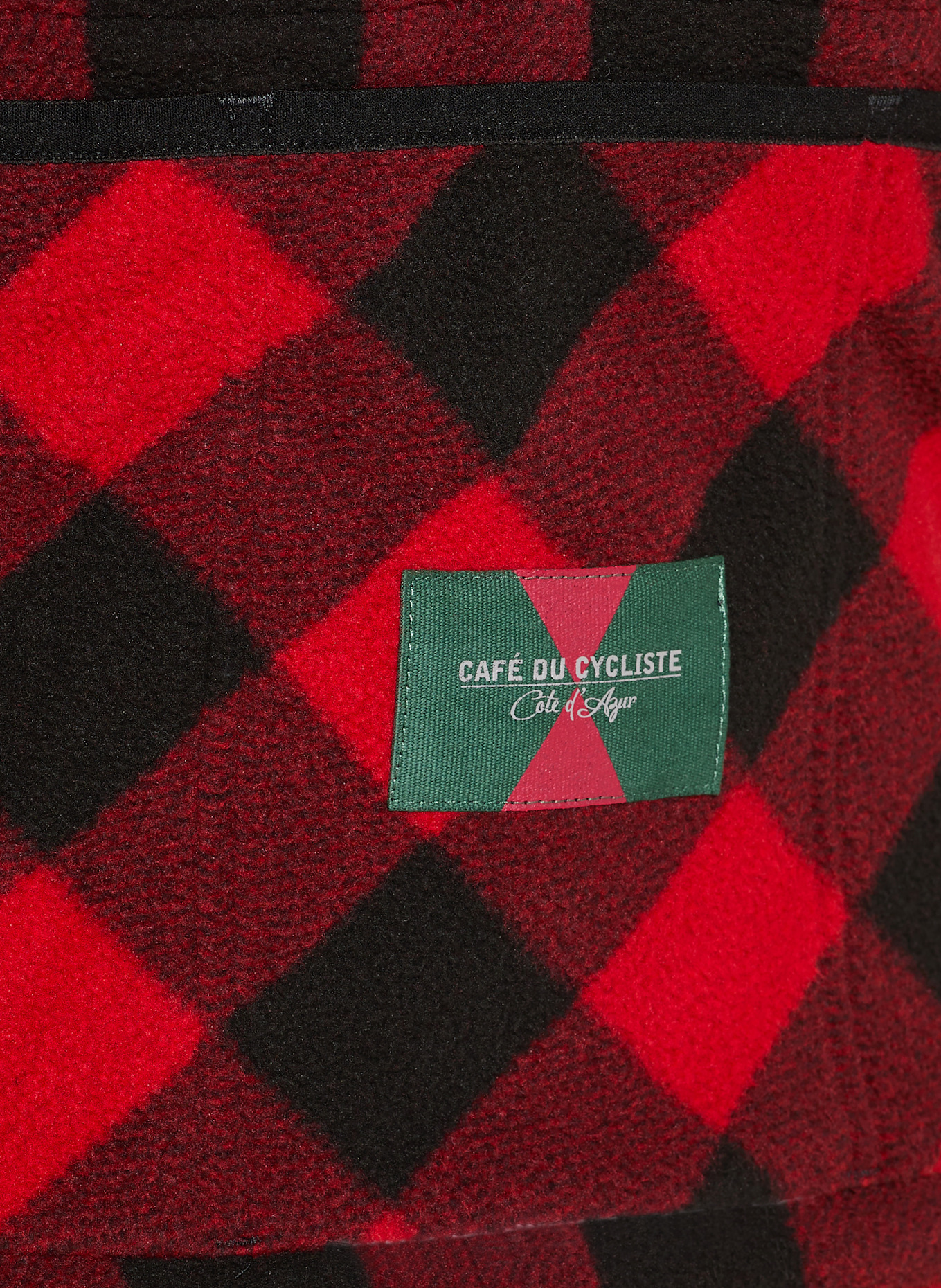 CAFÉ DU CYCLISTE Koszulka rowerowa z polaru SOLANGE: CZERWONY / CZARNY