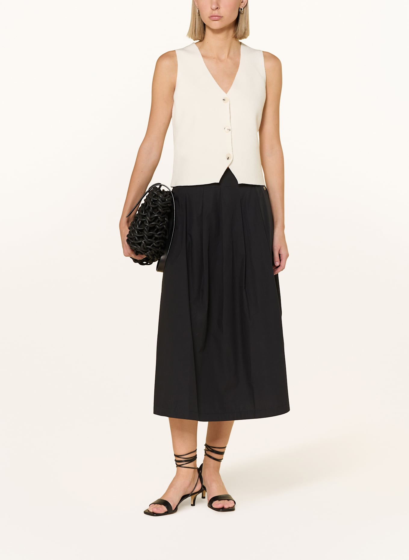 FYNCH-HATTON Rock SOLID mit Plissees: SCHWARZ