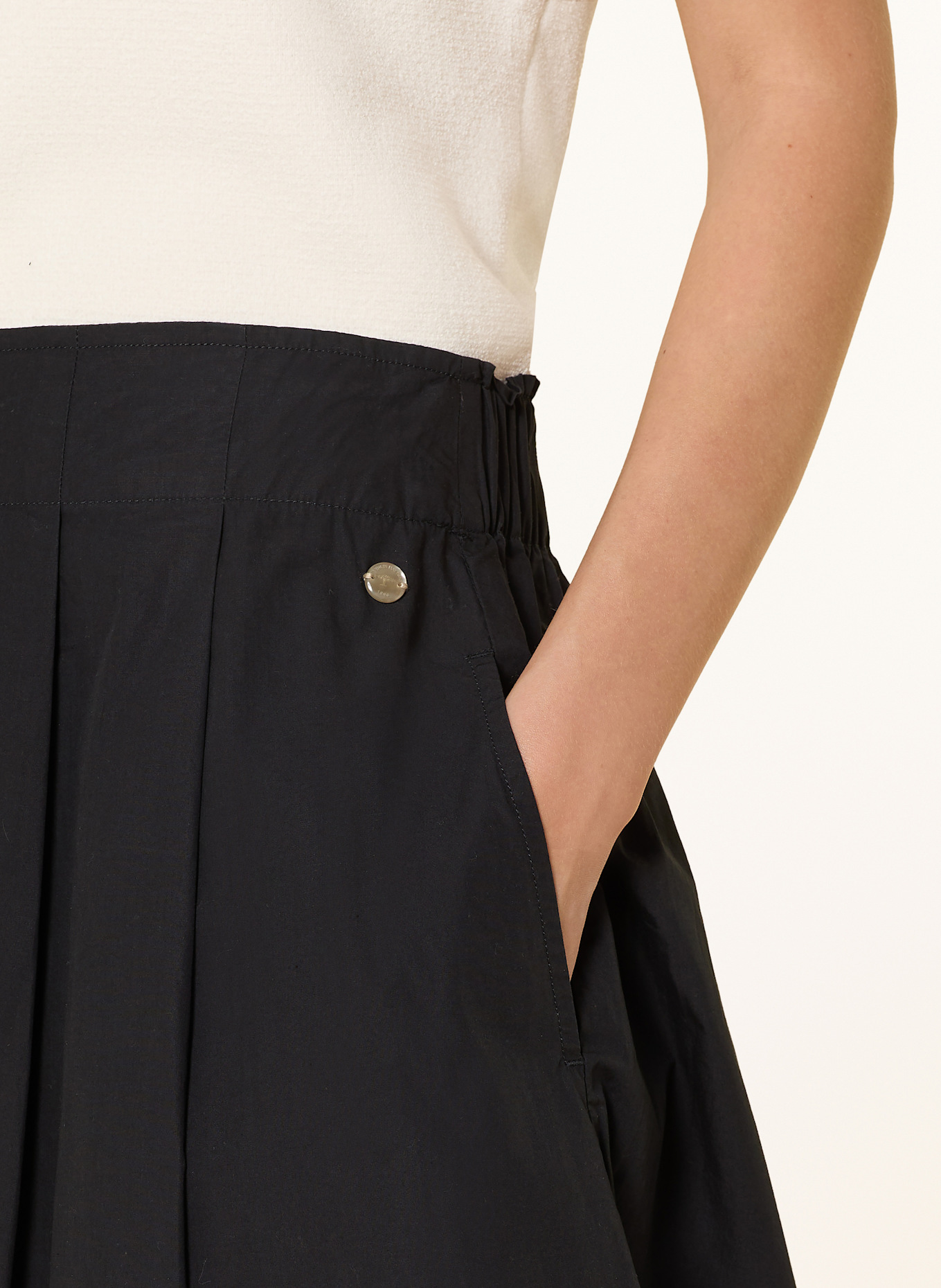 FYNCH-HATTON Rock SOLID mit Plissees: SCHWARZ