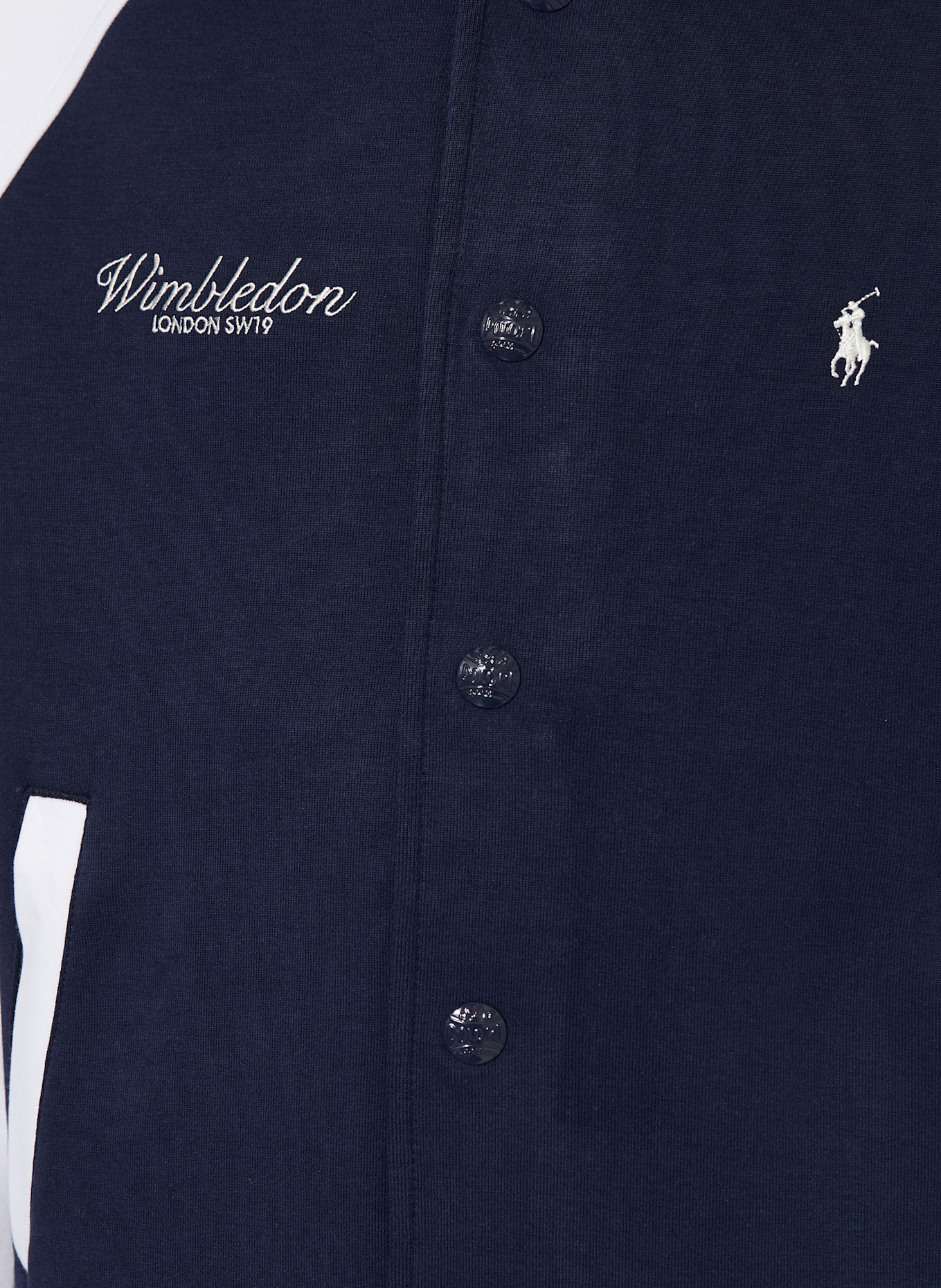 POLO RALPH LAUREN Sweatjacke: DUNKELBLAU / WEISS