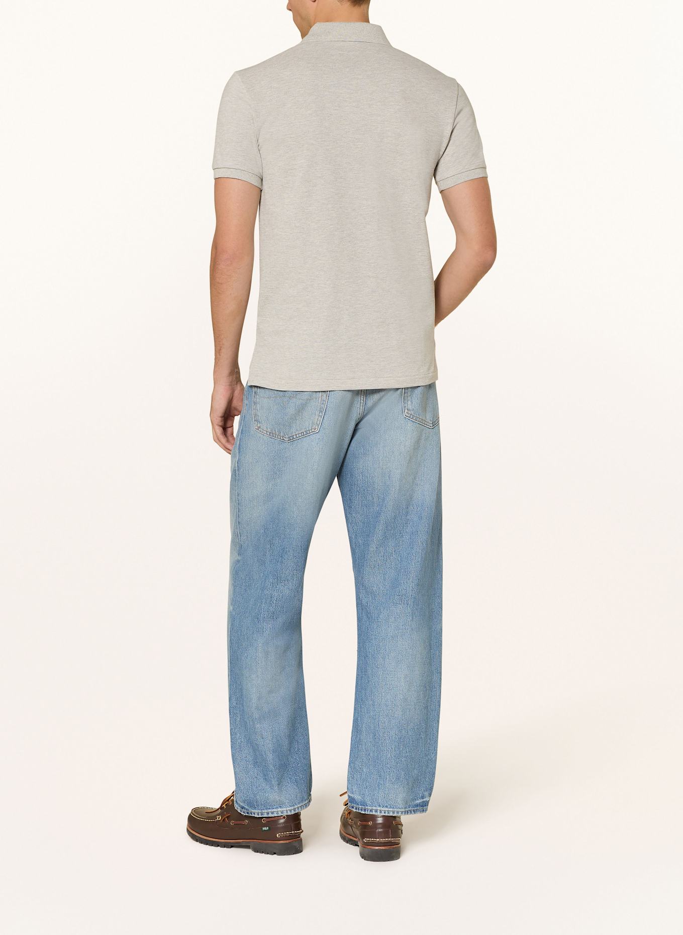 POLO RALPH LAUREN Piqué-Poloshirt Slim Fit: HELLGRAU