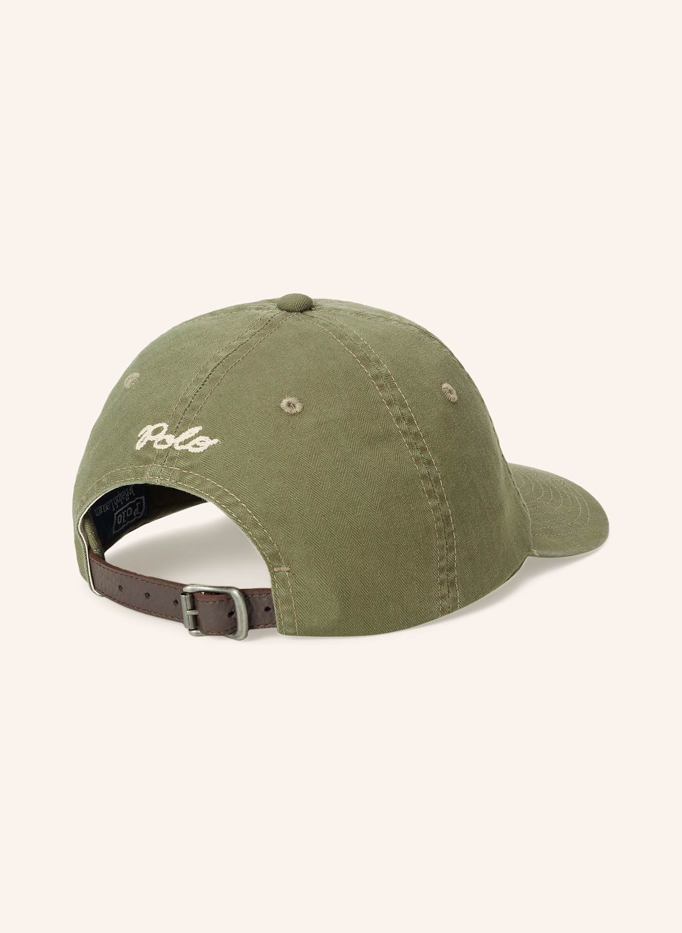 POLO RALPH LAUREN Cap: OLIV/ CREME